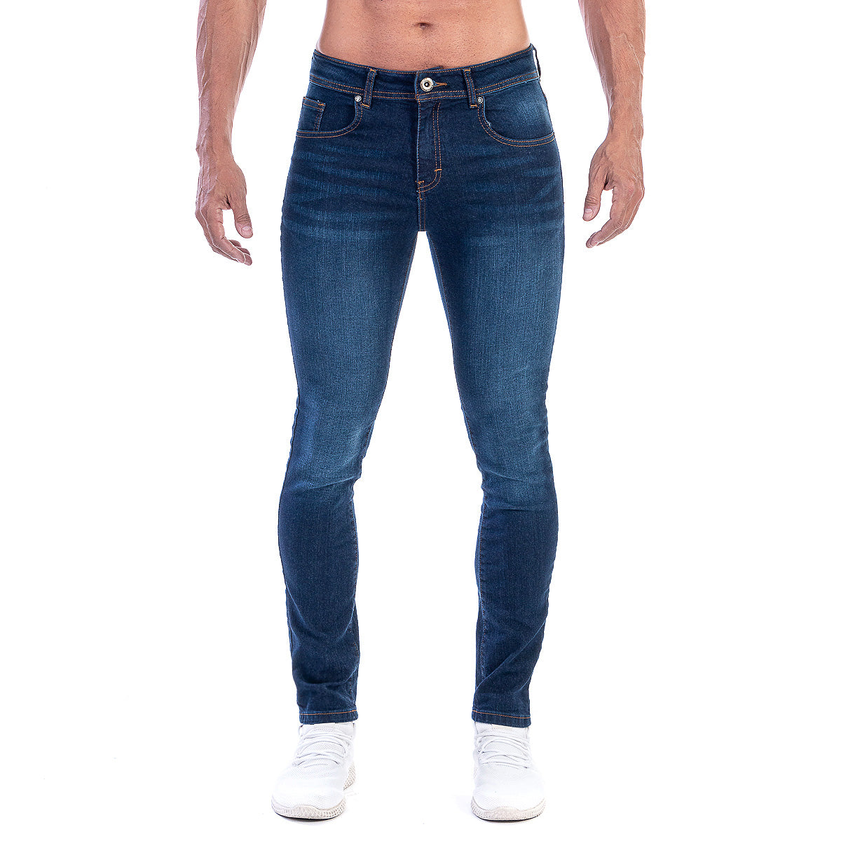 Pantalón Mezclilla Stretch Hombre Stone Wash Premium
