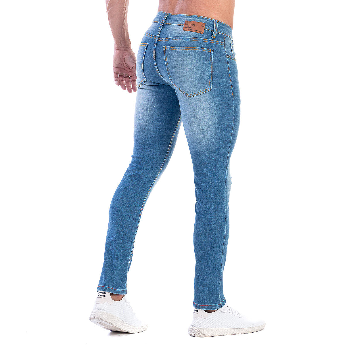 Pantalón Mezclilla Stretch Hombre Desgastado