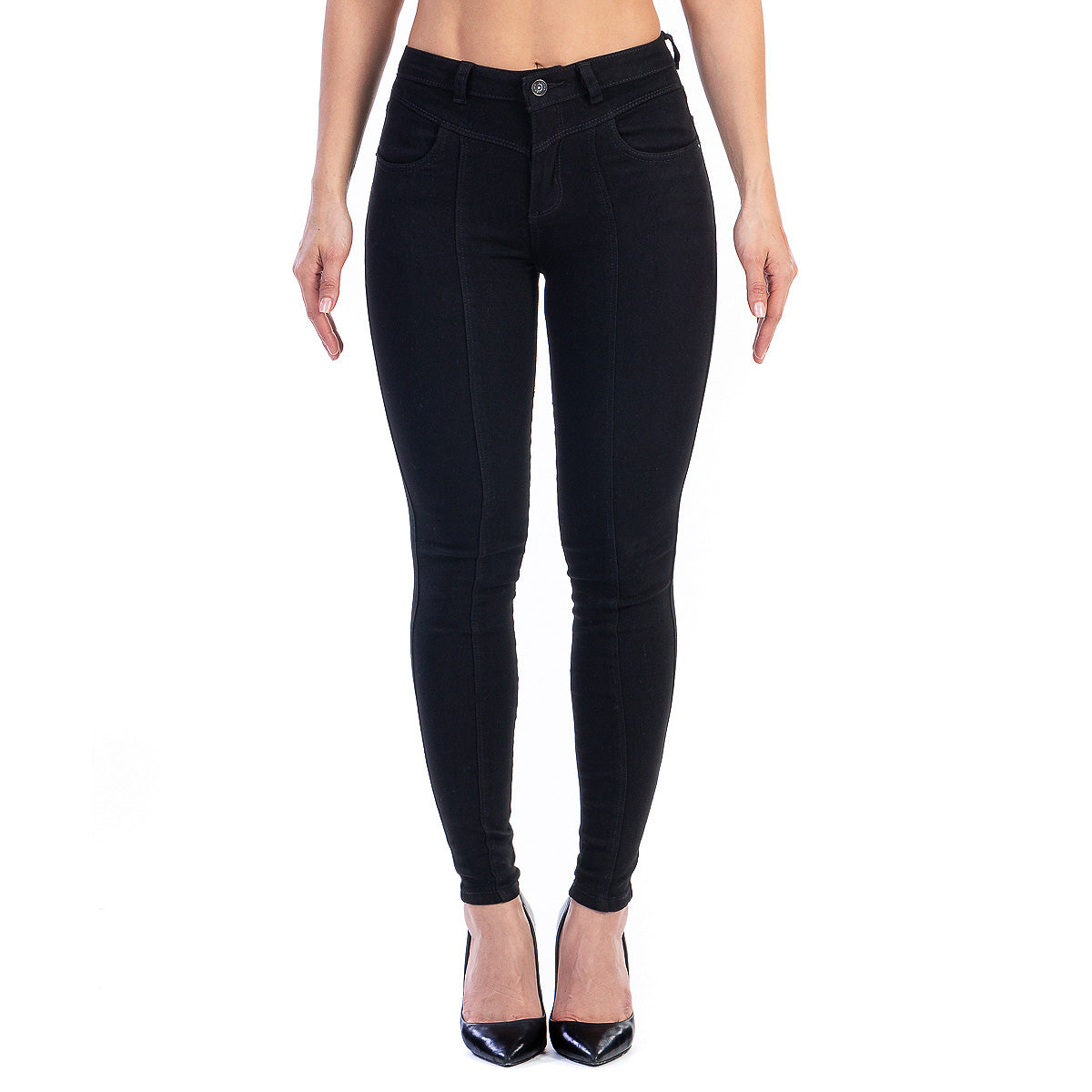 Pantalón Mezclilla Stretch Mujer De Raya Vertical