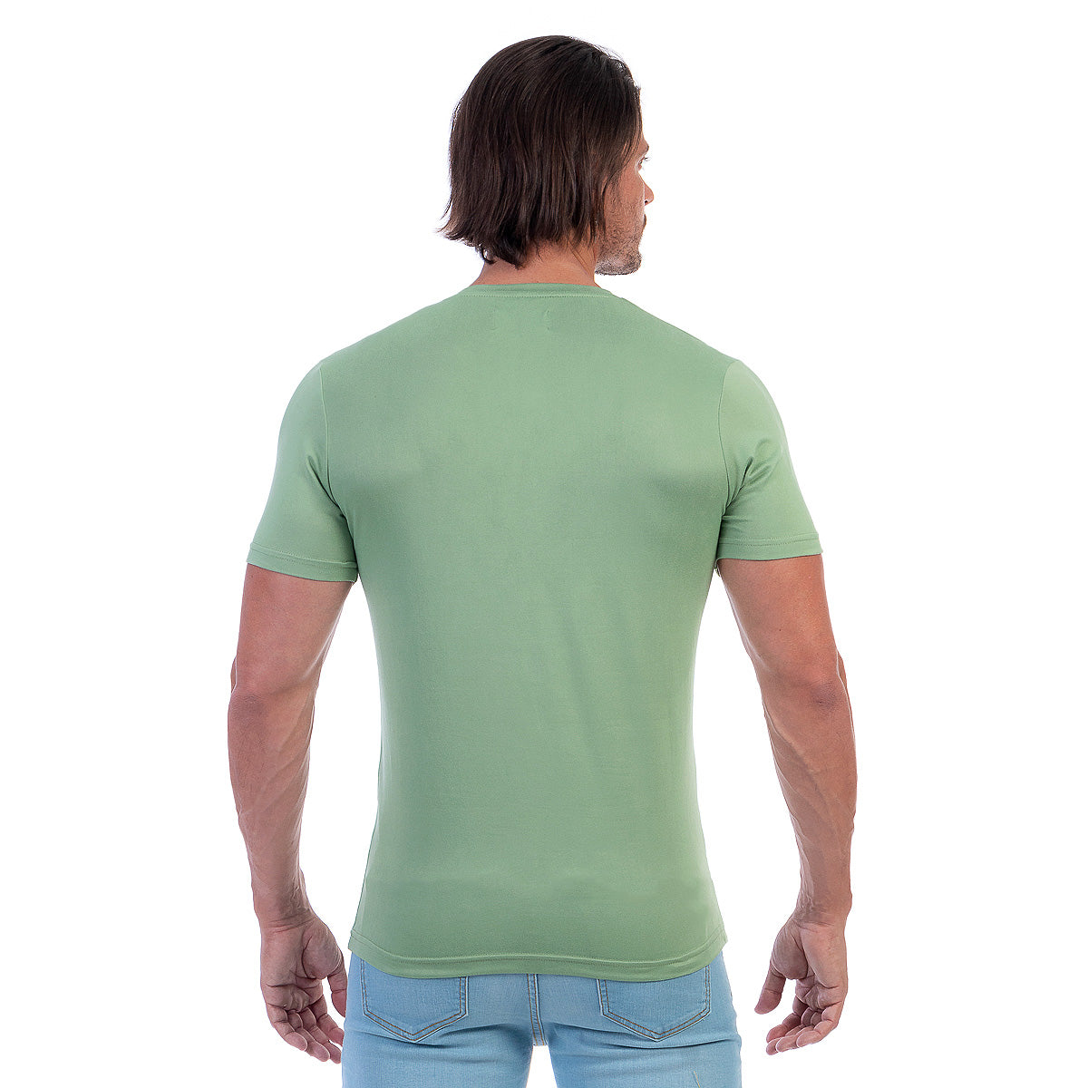 Playera Cuello En V Hombre Manga Corta Básica