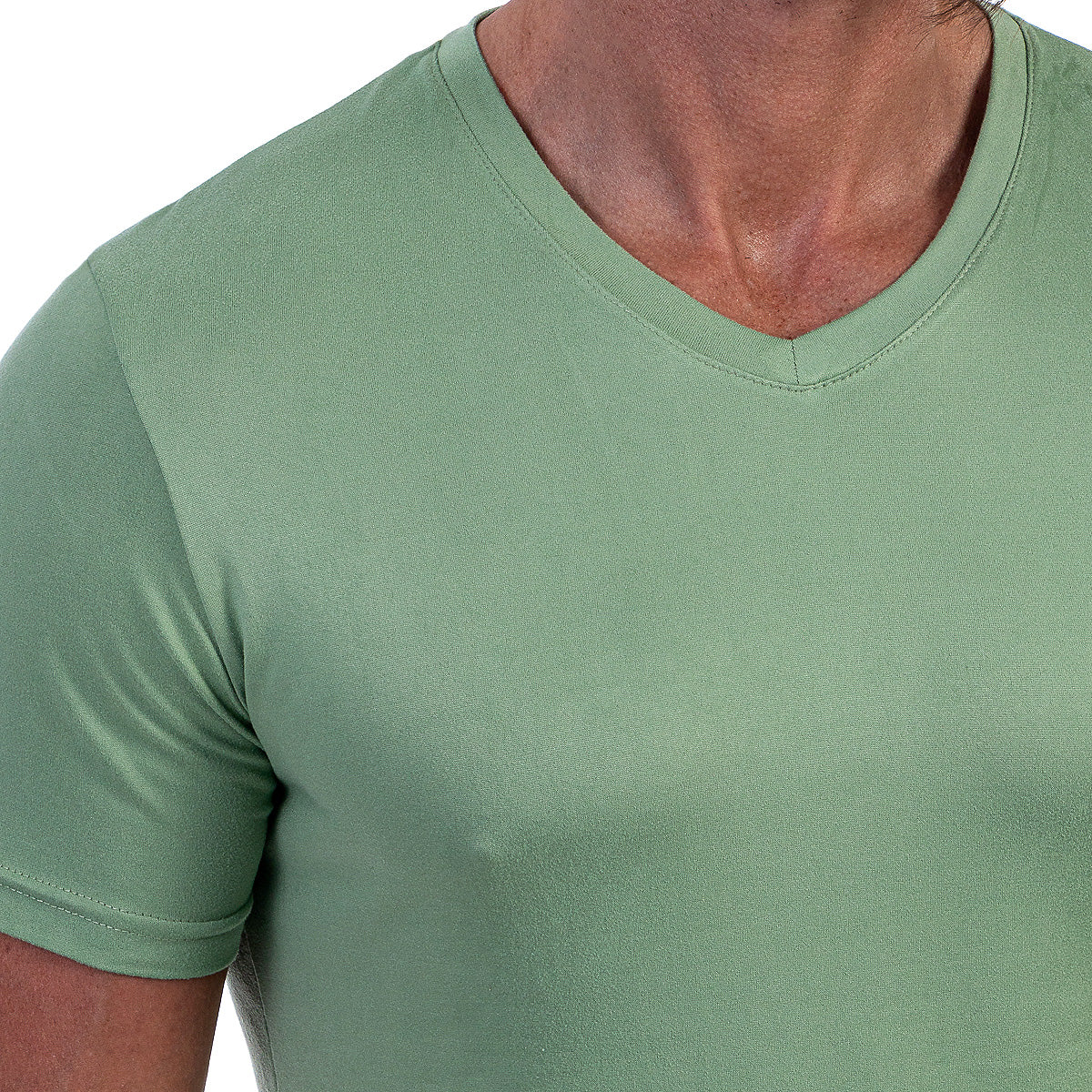 Playera Cuello En V Hombre Manga Corta Básica