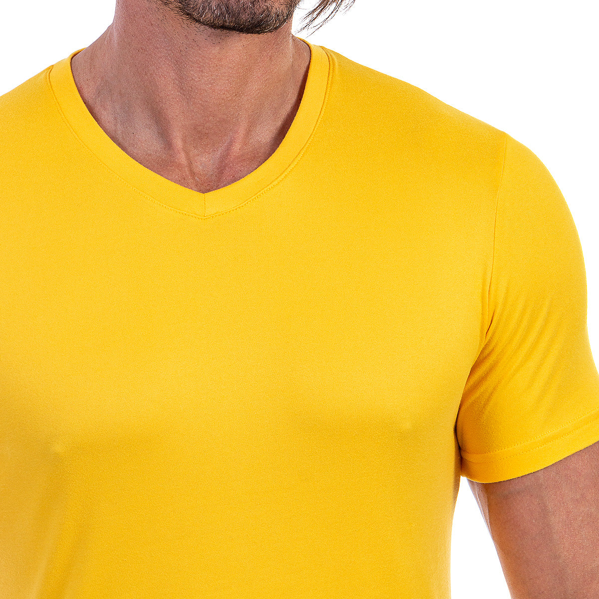 Playera Cuello En V Hombre Manga Corta Básica