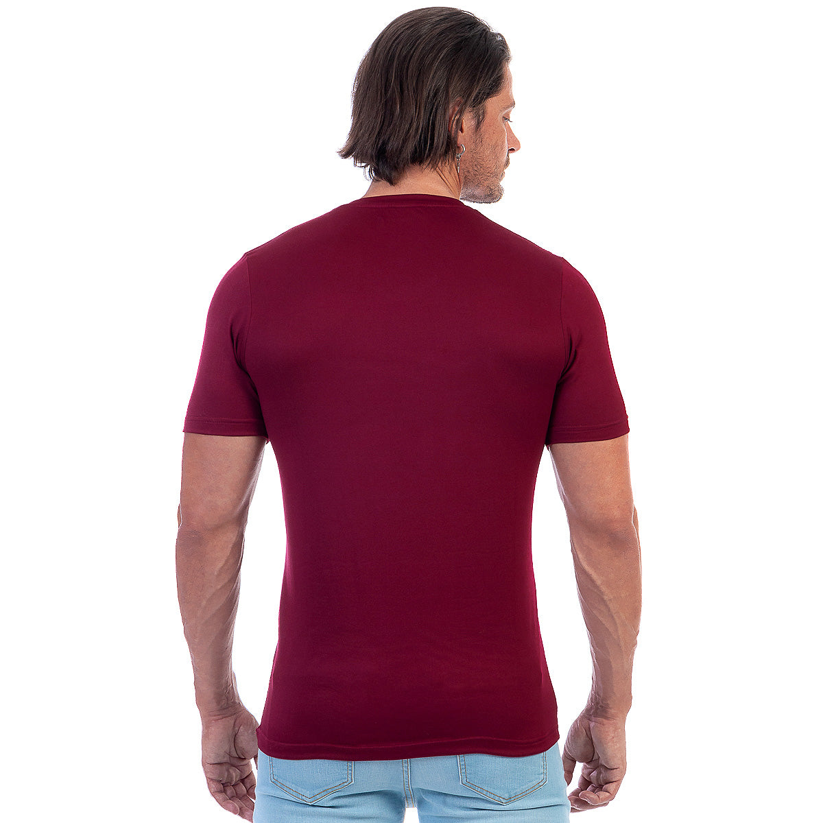 Playera Cuello En V Hombre Manga Corta Básica
