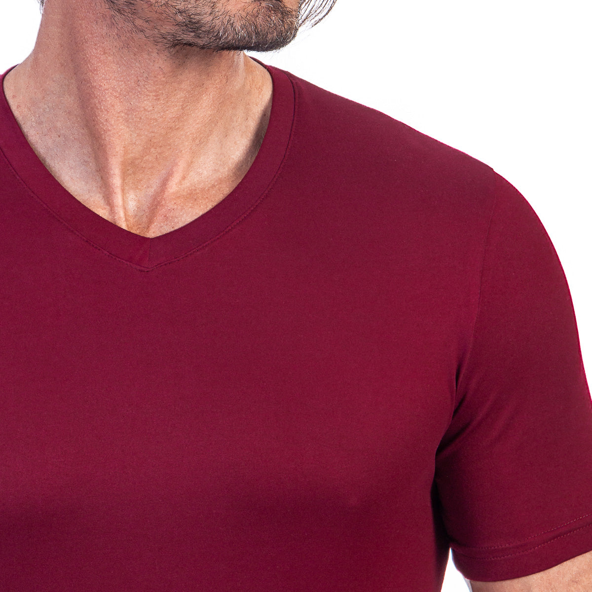 Playera Cuello En V Hombre Manga Corta Básica
