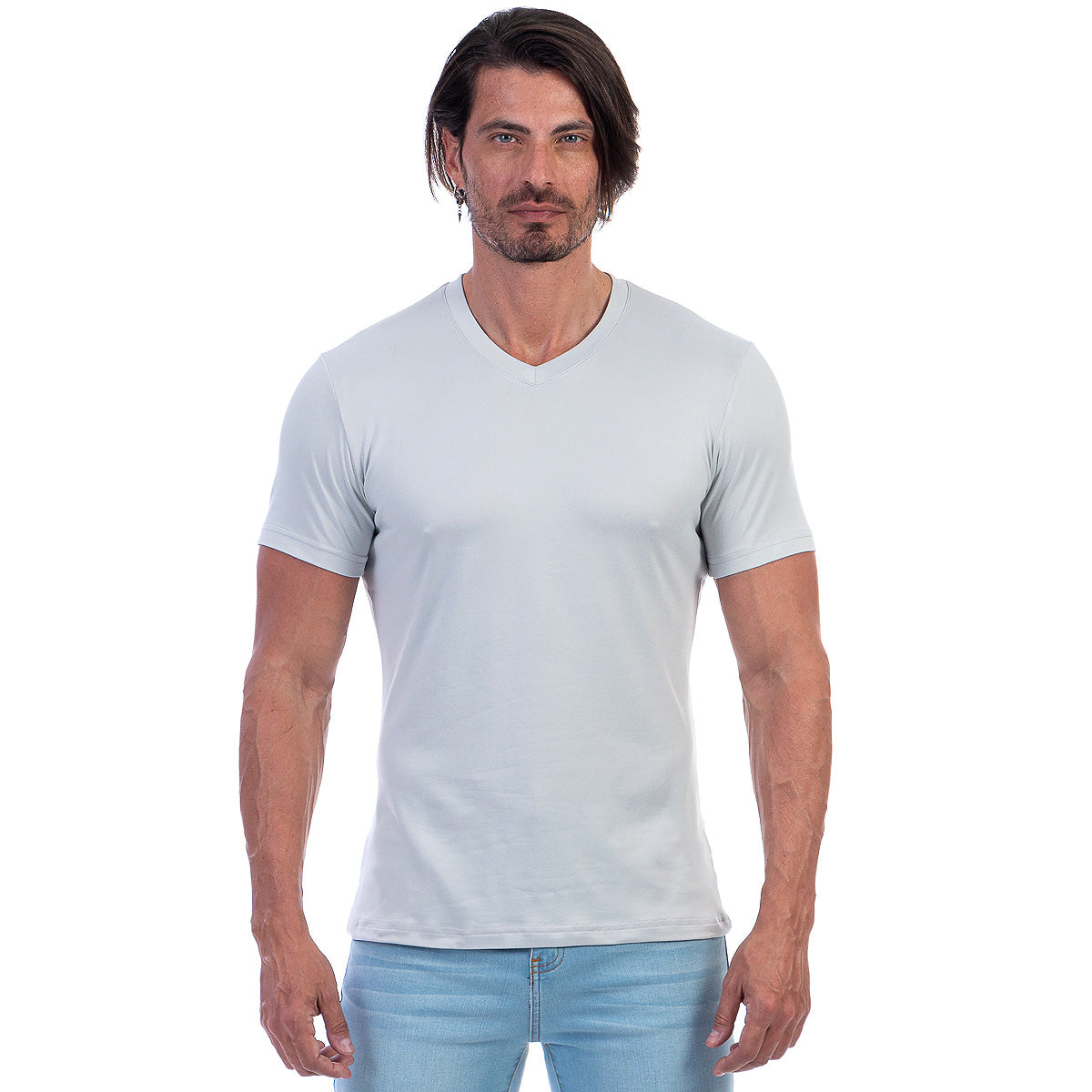 Playera Cuello En V Hombre Manga Corta Básica
