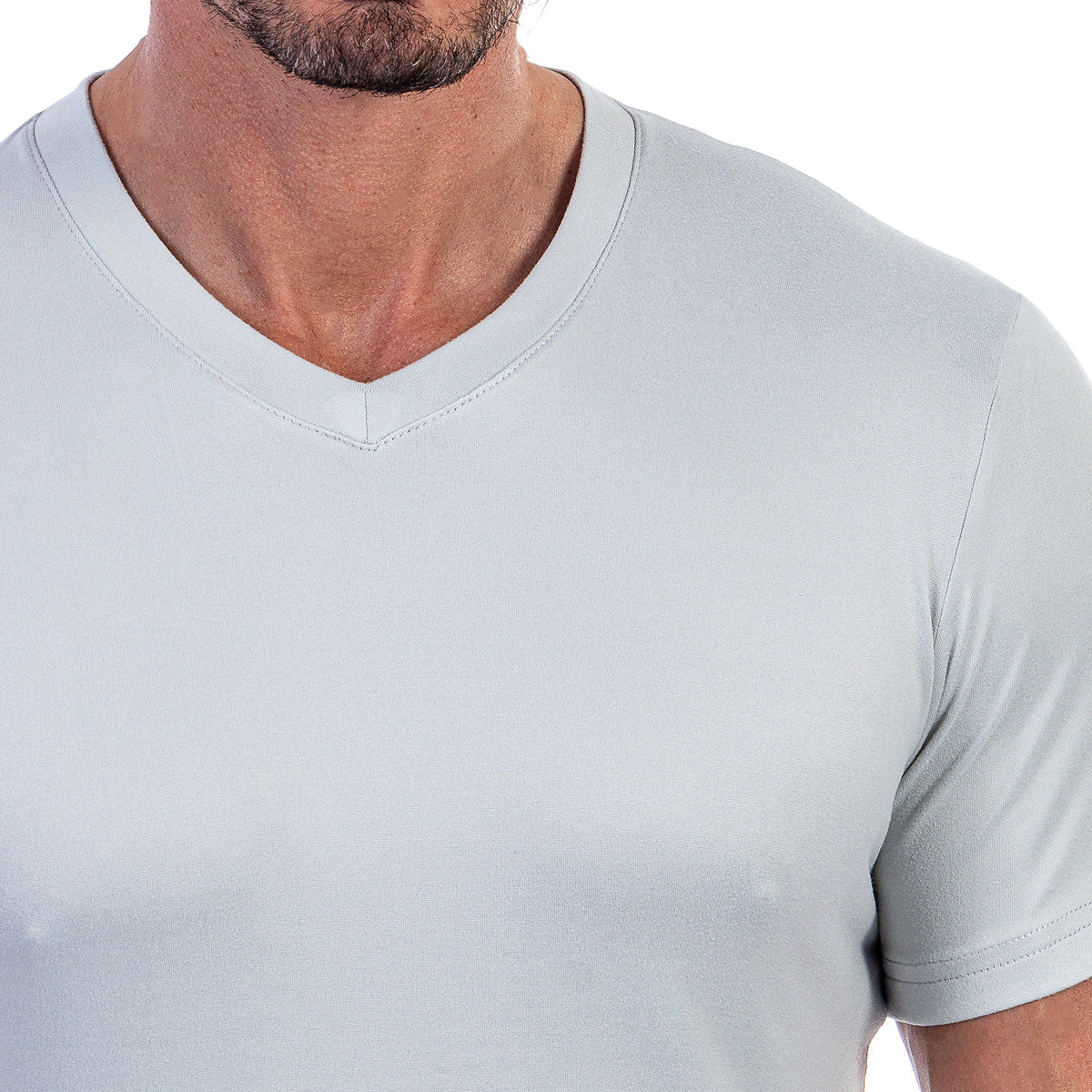 Playera Cuello En V Hombre Manga Corta Básica