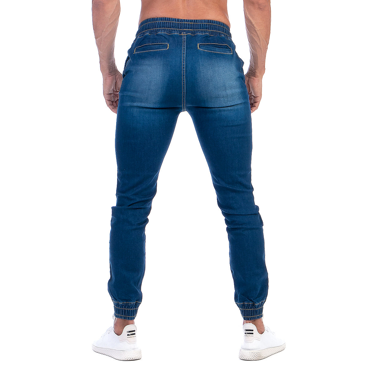 Pantalón Jogger Mezclilla Stretch Hombre Con Bolsillos