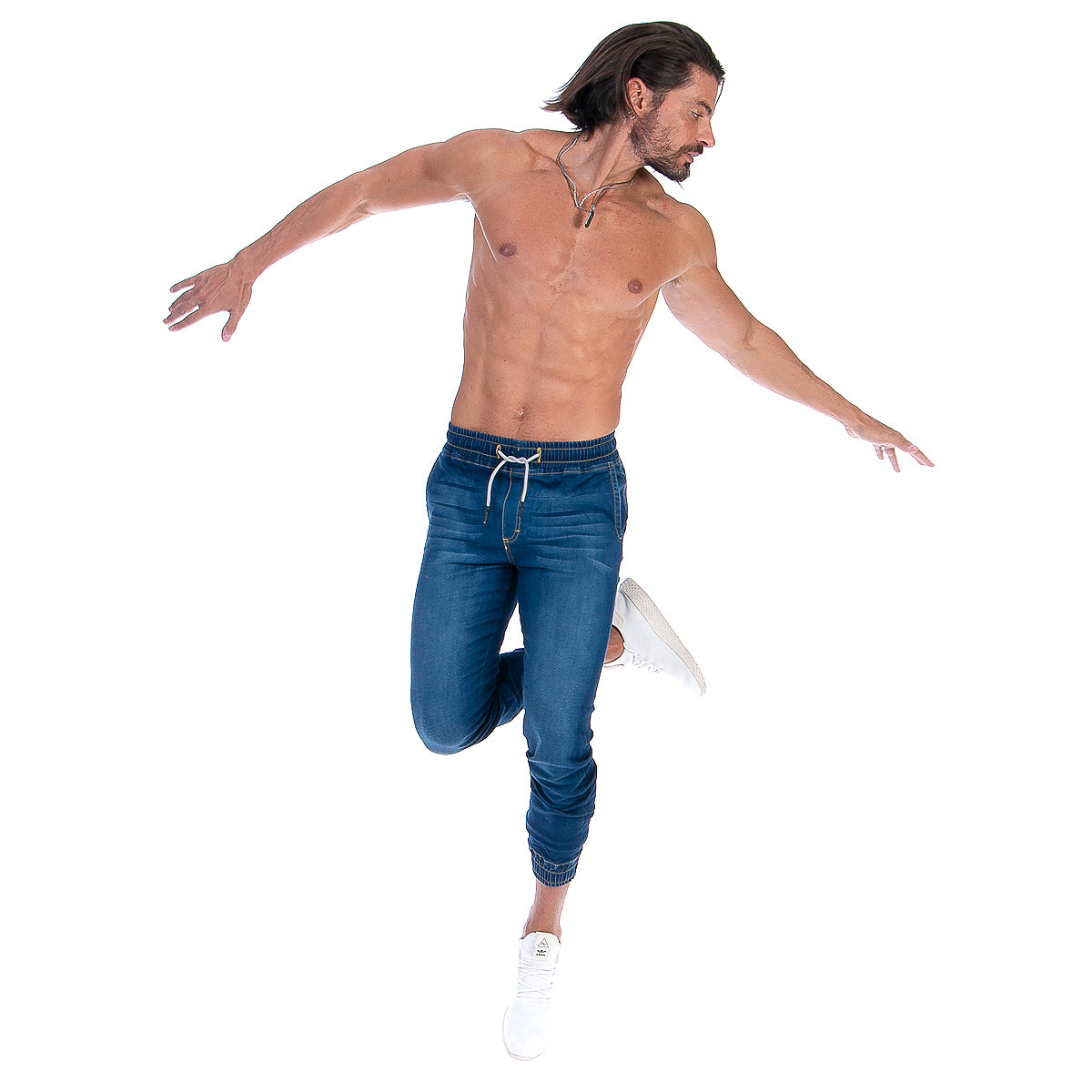 Pantalón Jogger Mezclilla Stretch Hombre Con Bolsillos