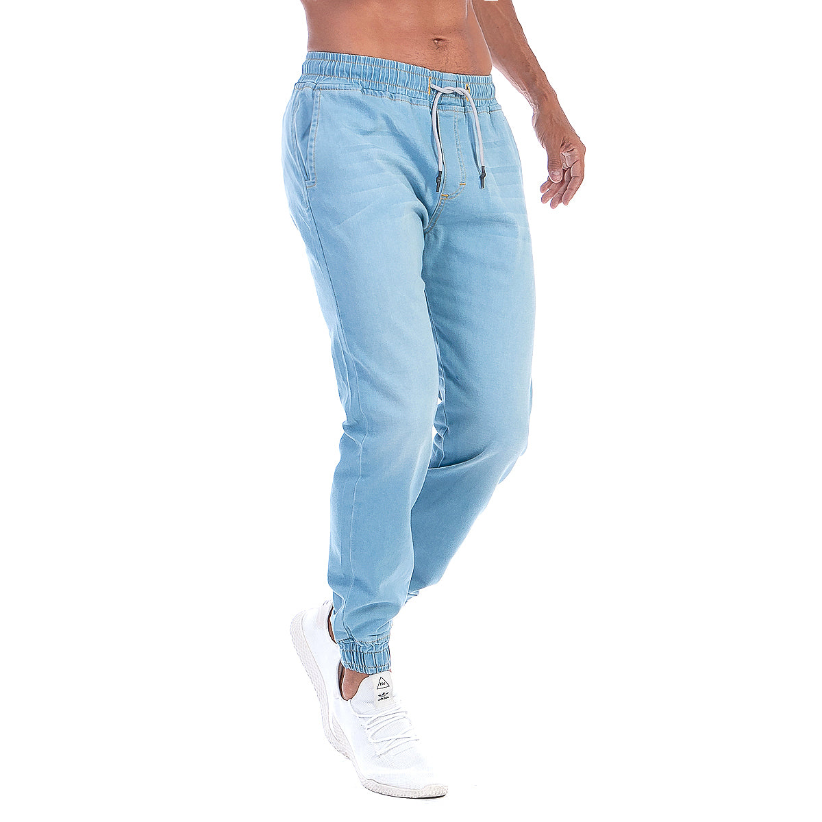 Pantalón Jogger Mezclilla Stretch Hombre Con Bolsillos