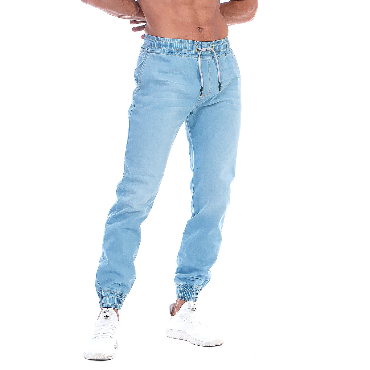 Pantalón Jogger Mezclilla Stretch Hombre Con Bolsillos