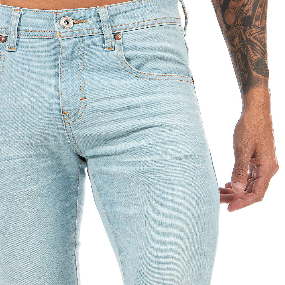 Pantalón Mezclilla Stretch Hombre Bleach Premium