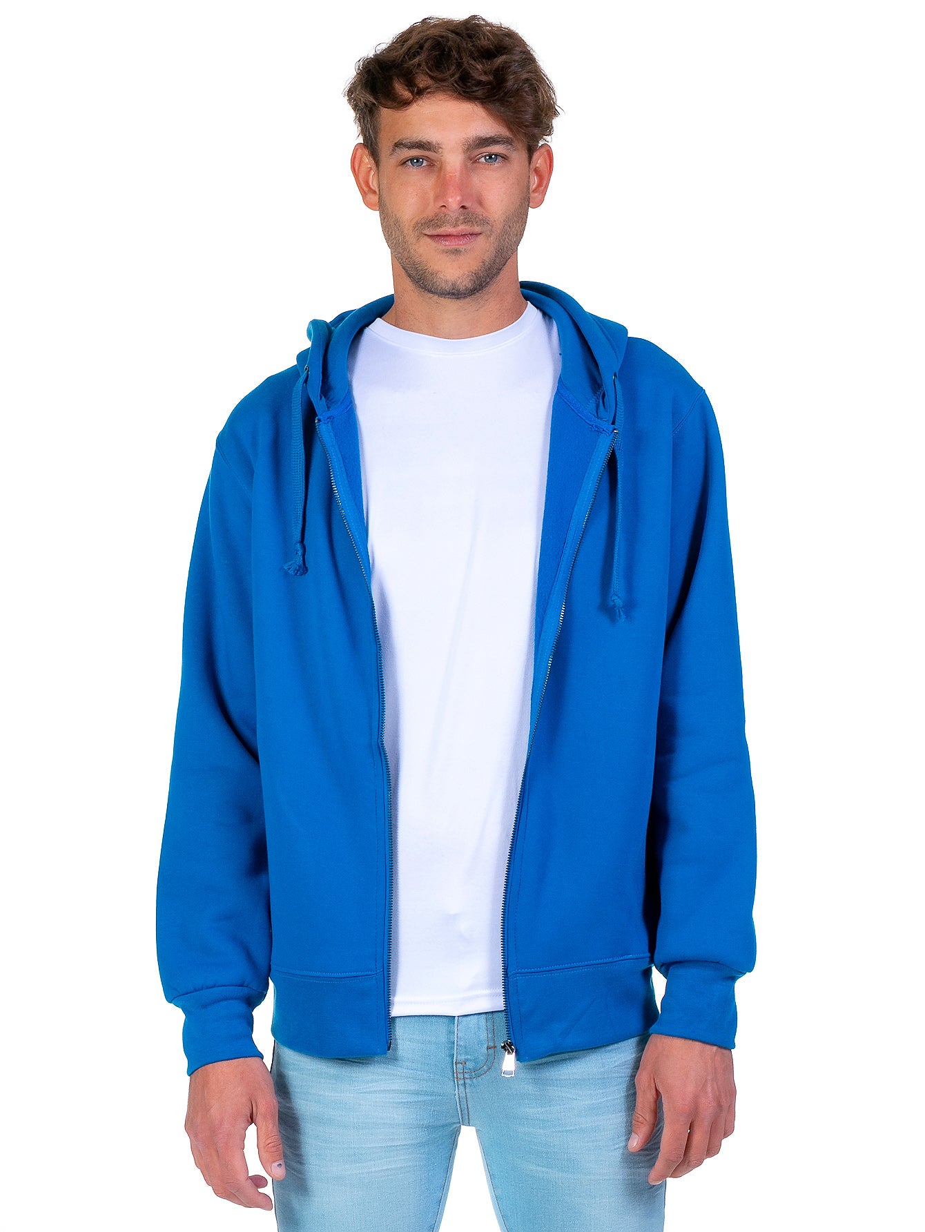 Sudadera Abierta Para Hombre Con Cierre Metálico