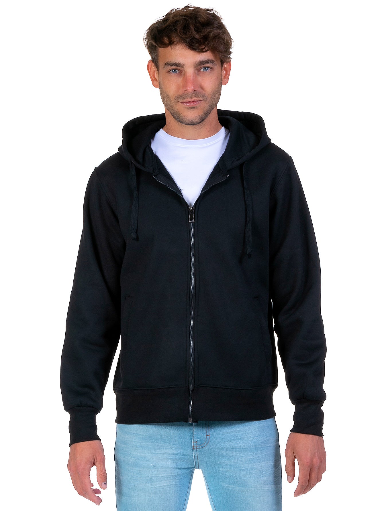 Sudadera Abierta Para Hombre Con Cierre Metálico