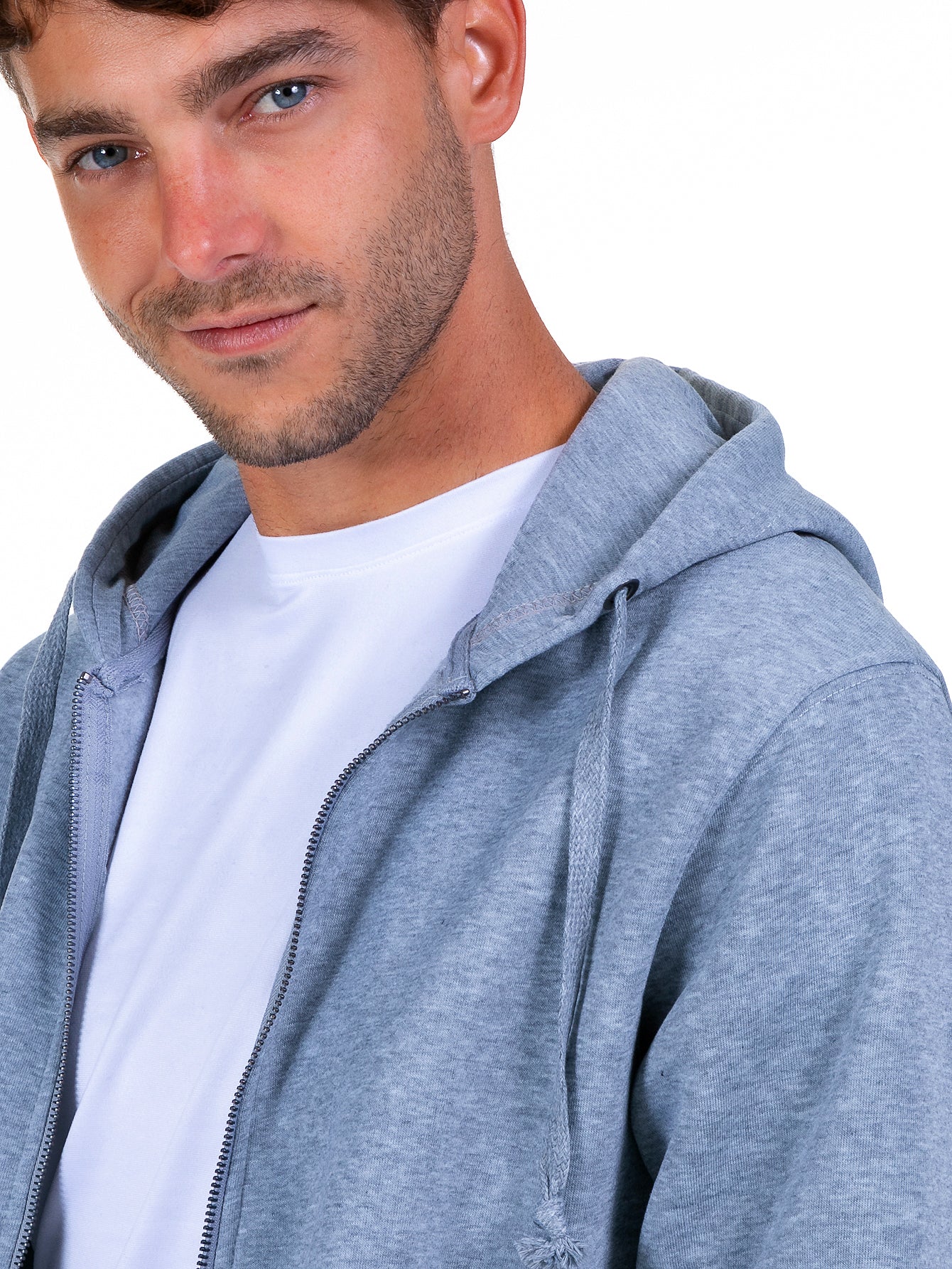 Sudadera Abierta Para Hombre Con Cierre Metálico