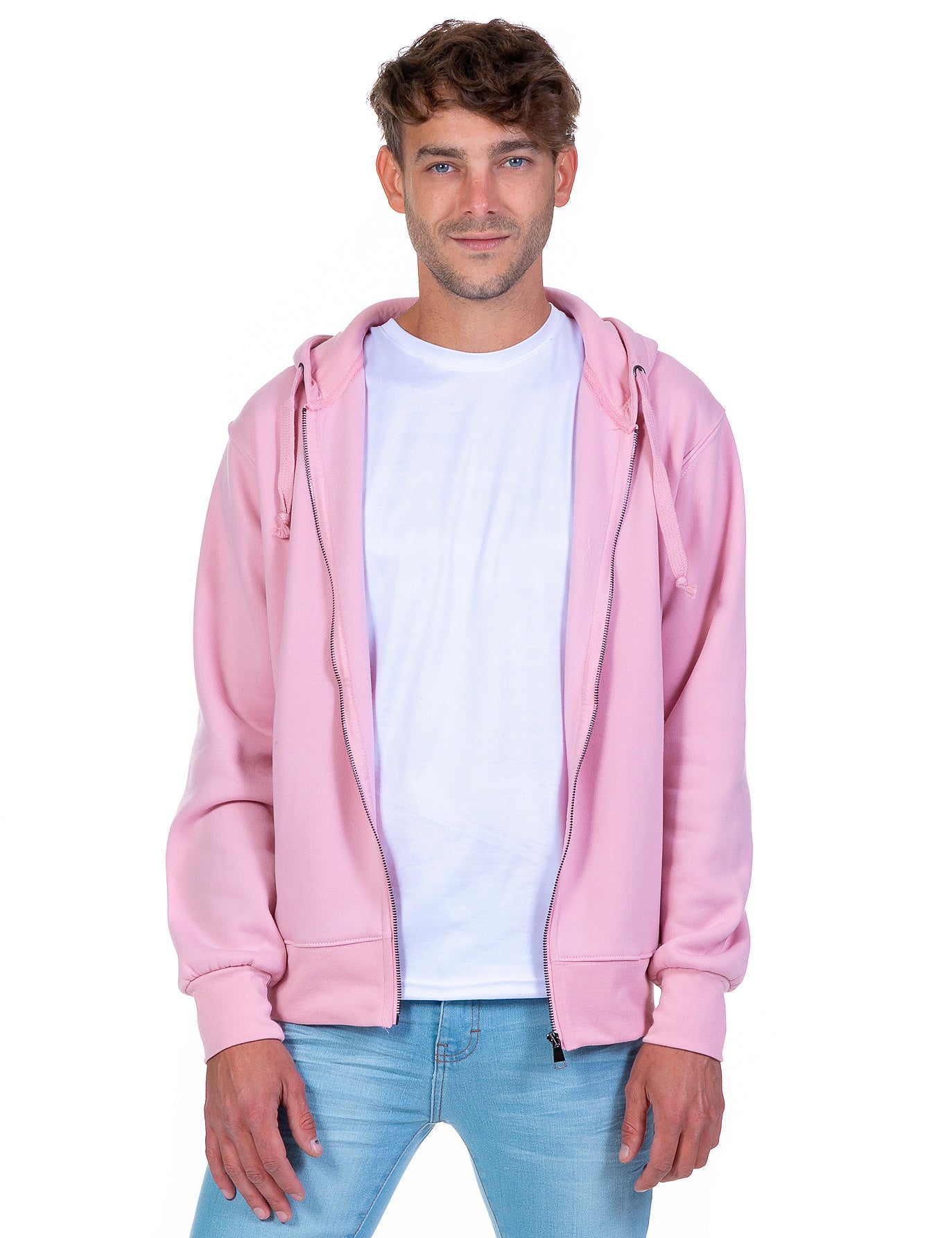 Sudadera Abierta Para Hombre Con Cierre Metálico