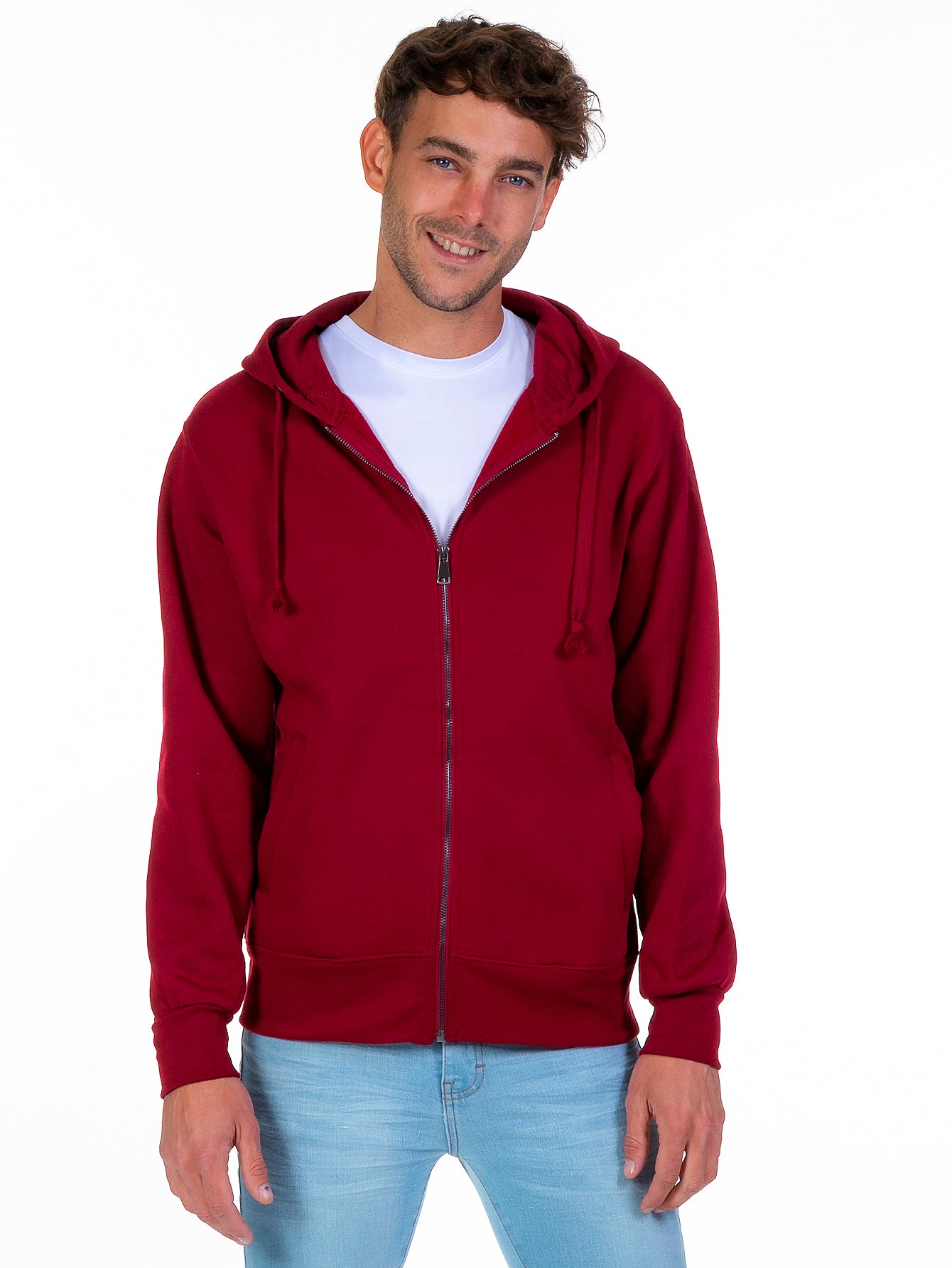 Sudadera Abierta Para Hombre Con Cierre Metálico