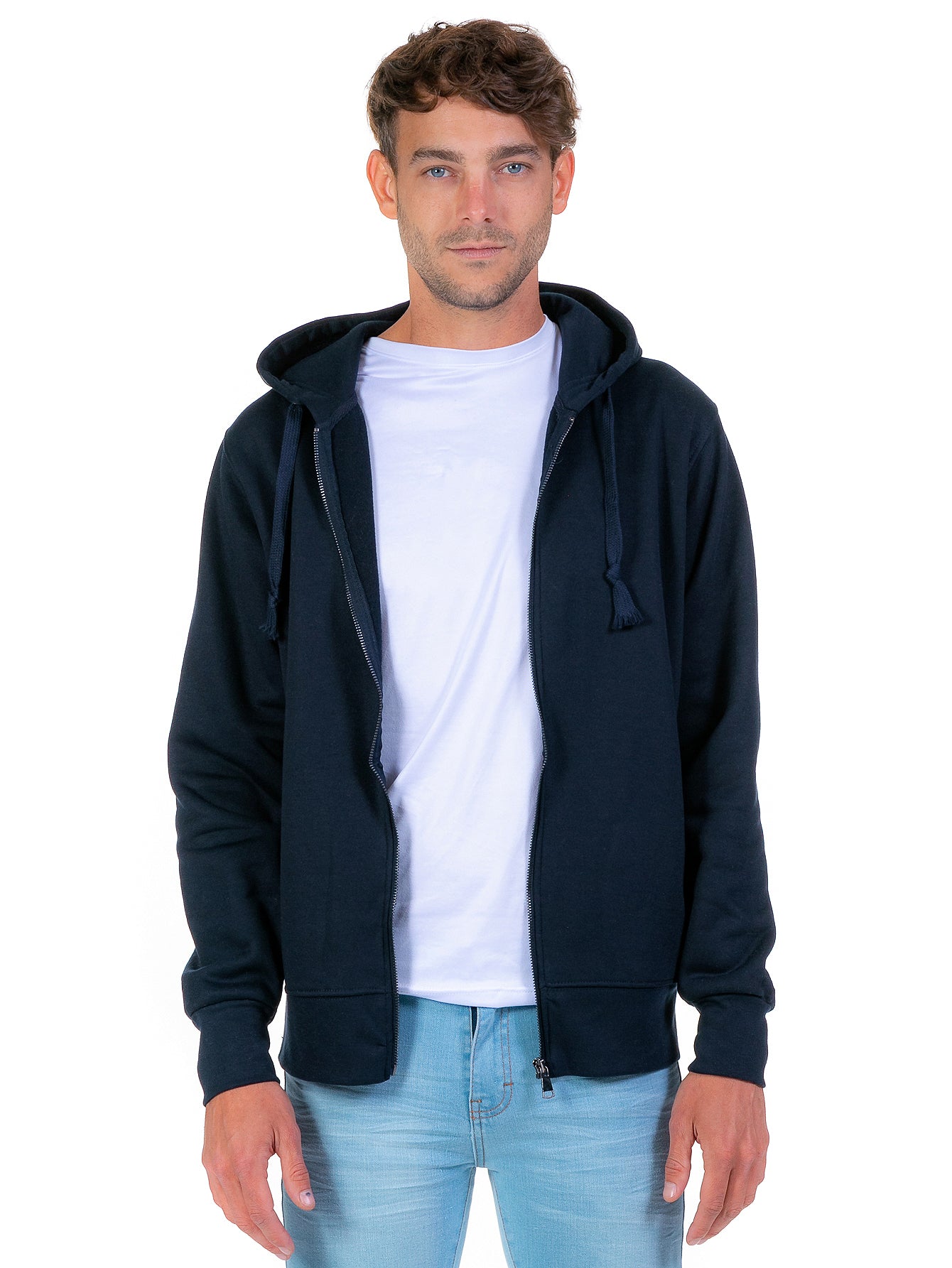 Sudadera Abierta Para Hombre Con Cierre Metálico