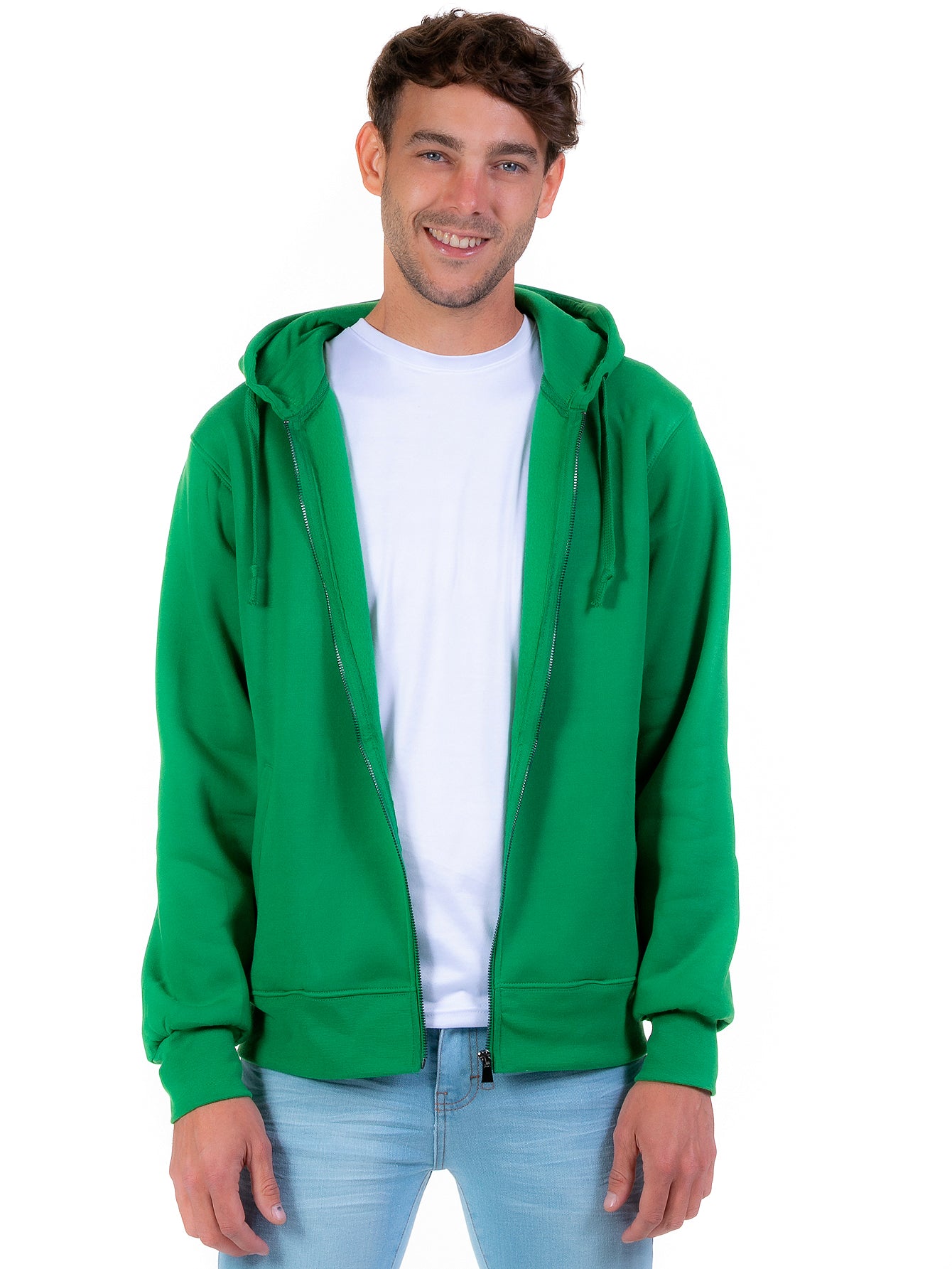 Sudadera Abierta Para Hombre Con Cierre Metálico