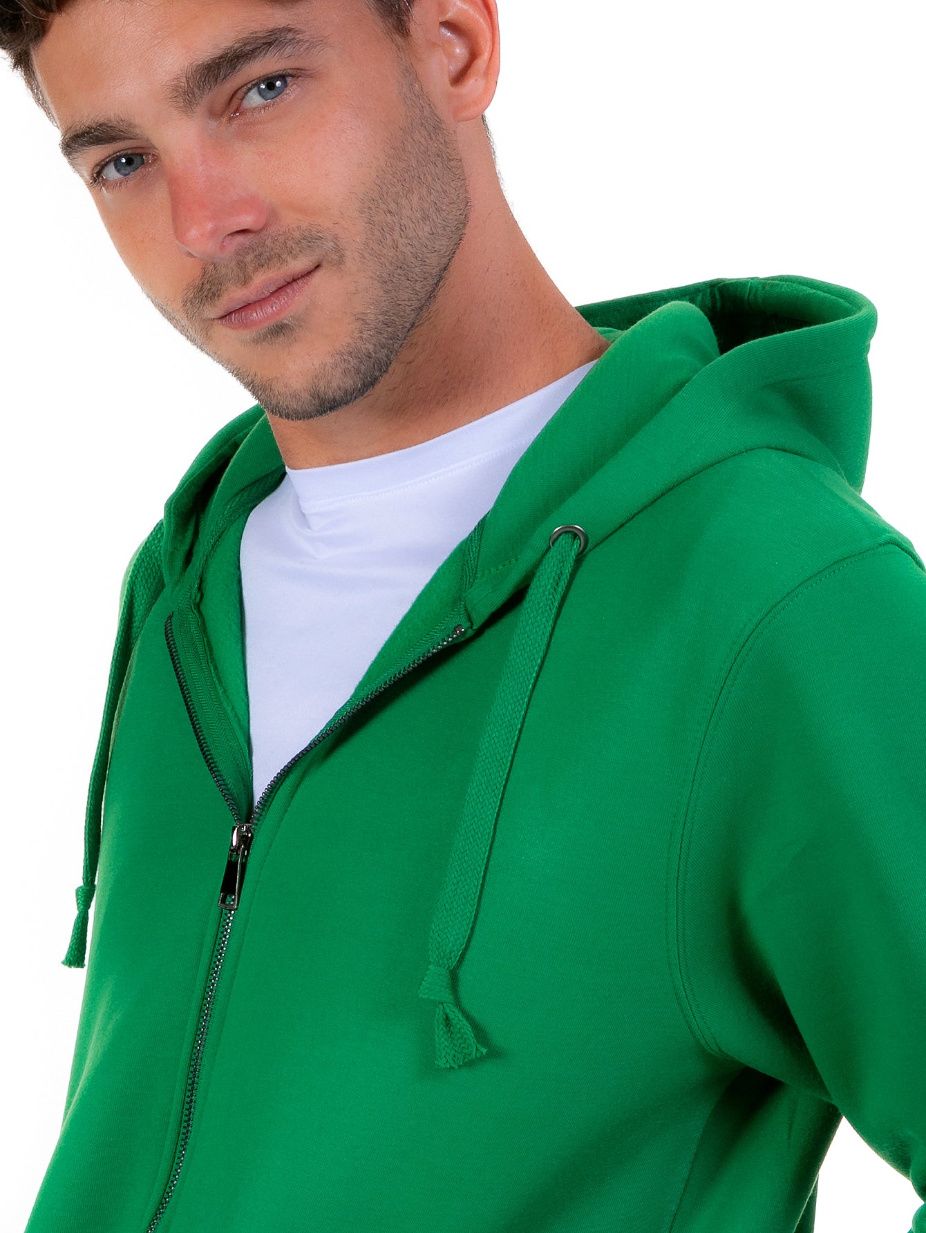 Sudadera Abierta Para Hombre Con Cierre Metálico