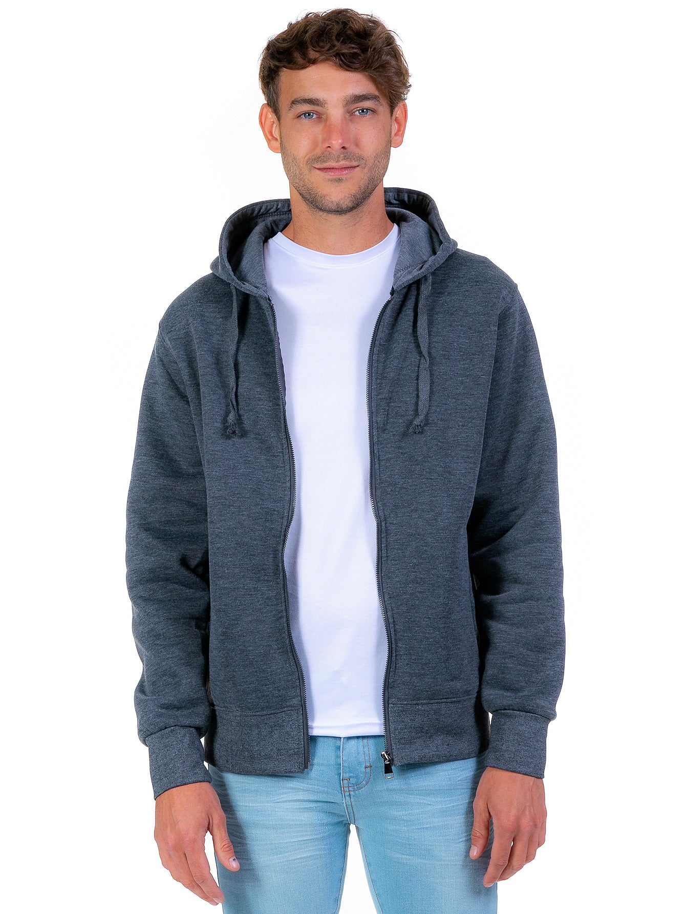 Sudadera Abierta Para Hombre Con Cierre Metálico