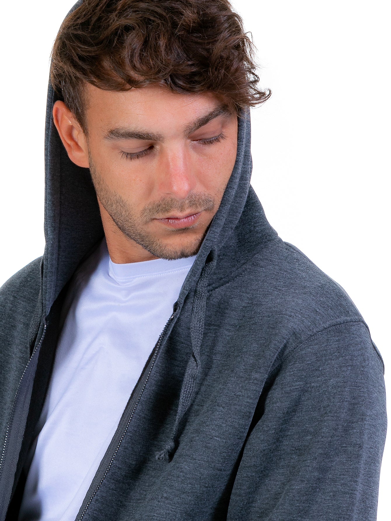 Sudadera Abierta Para Hombre Con Cierre Metálico