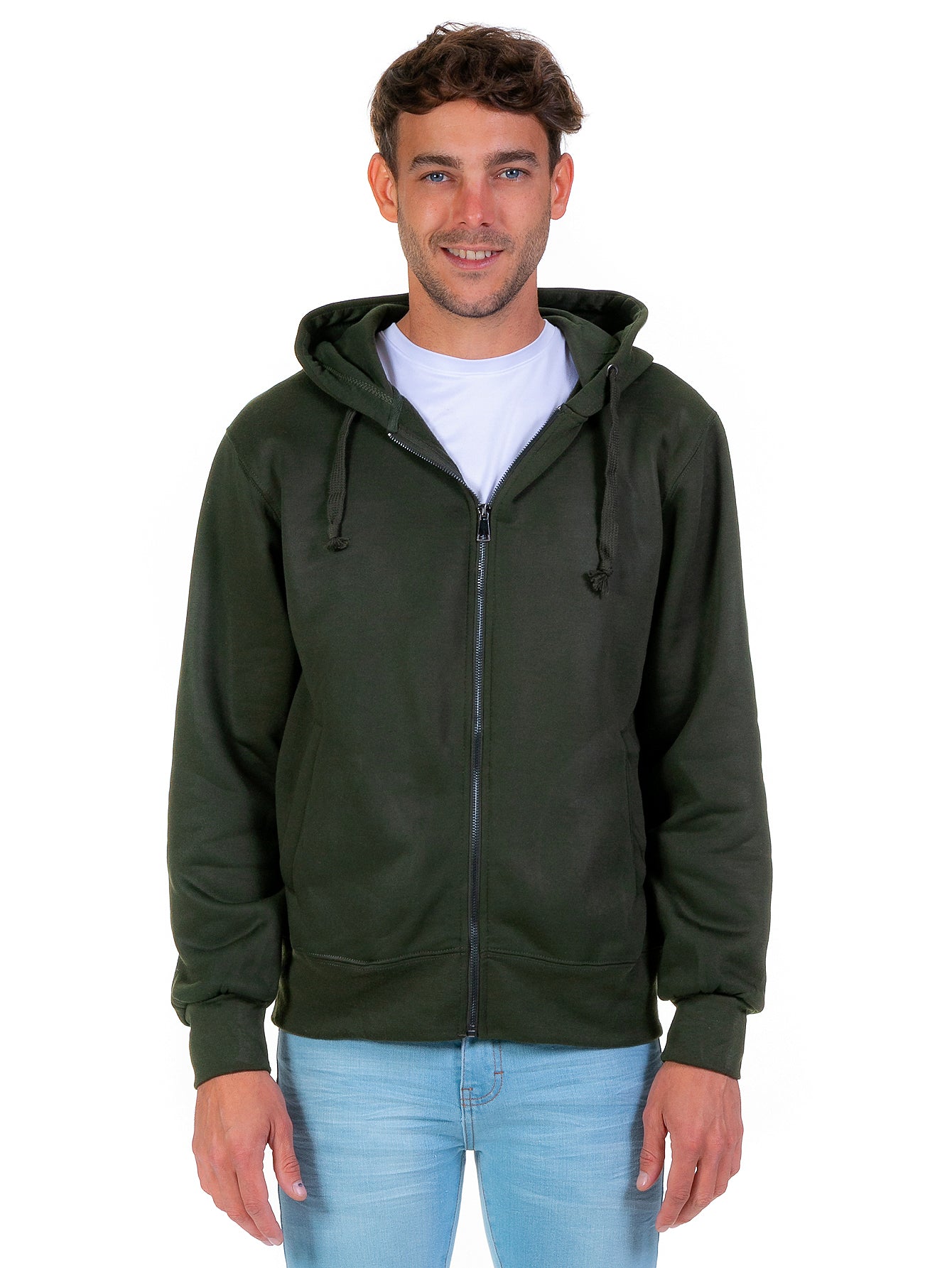 Sudadera Abierta Para Hombre Con Cierre Metálico