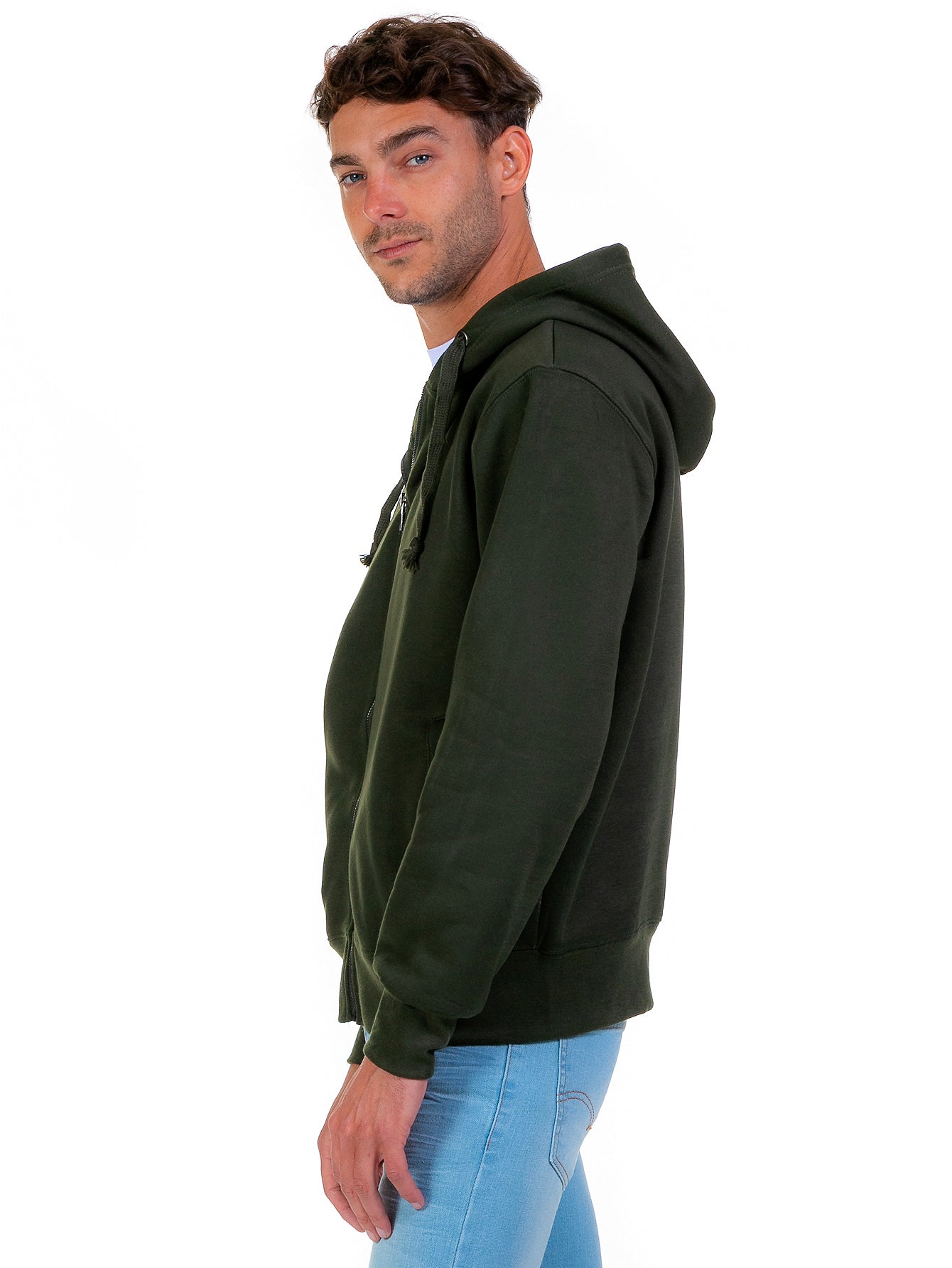 Sudadera Abierta Para Hombre Con Cierre Metálico