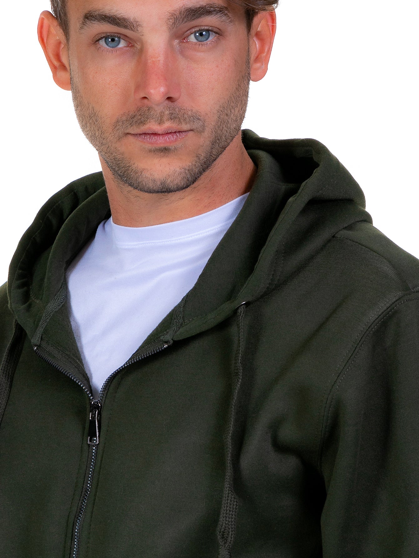 Sudadera Abierta Para Hombre Con Cierre Metálico