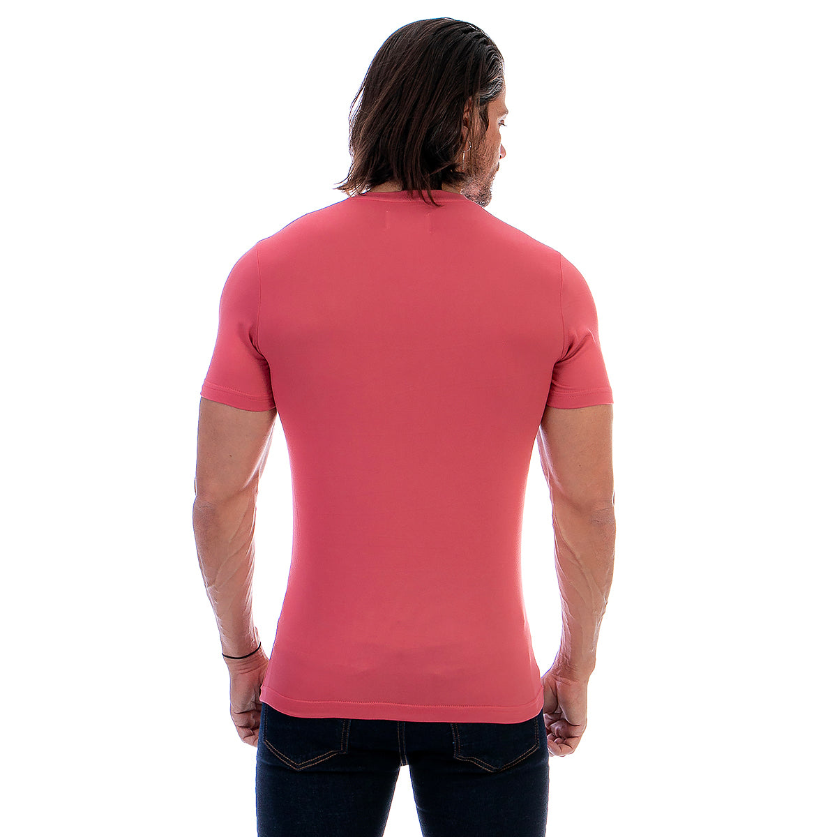 Playera Cuello En V Hombre Manga Corta Básica