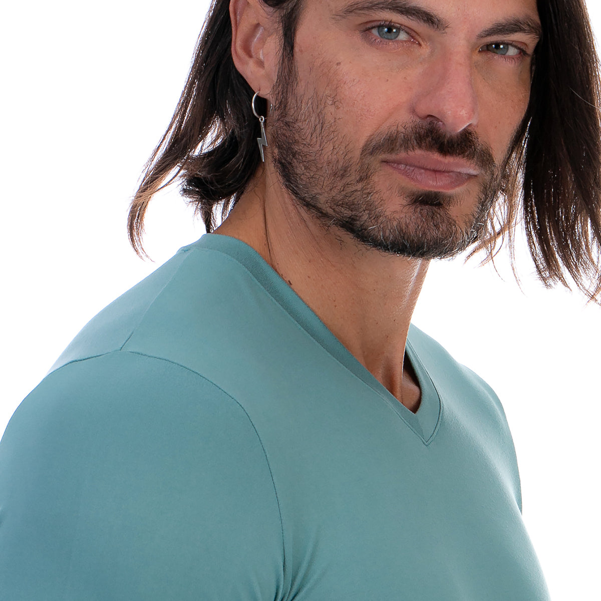 Playera Cuello En V Hombre Manga Corta Básica