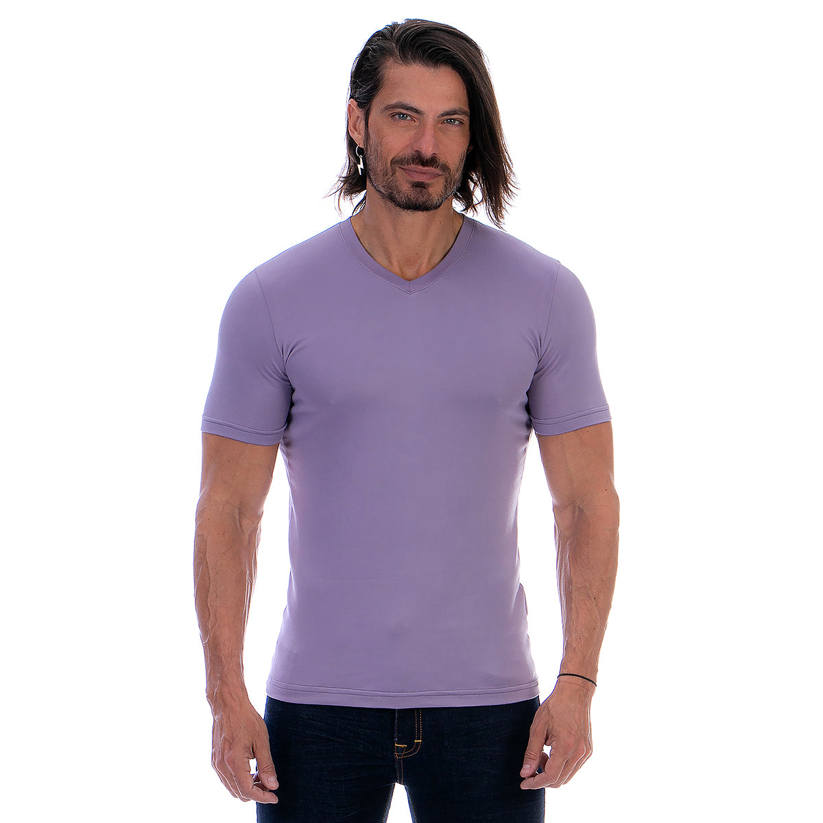 Playera Cuello En V Hombre Manga Corta Básica