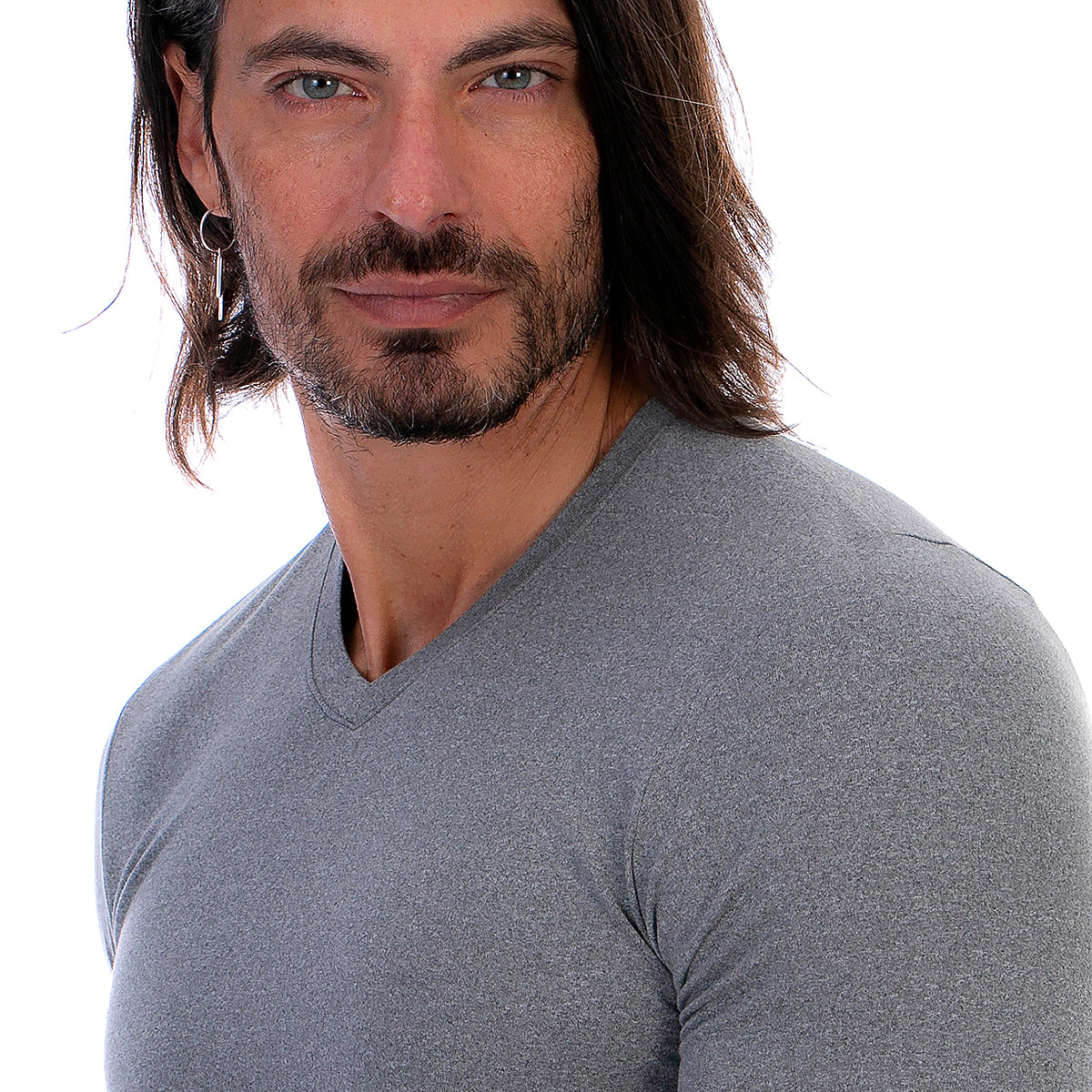 Playera Cuello En V Hombre Manga Corta Básica