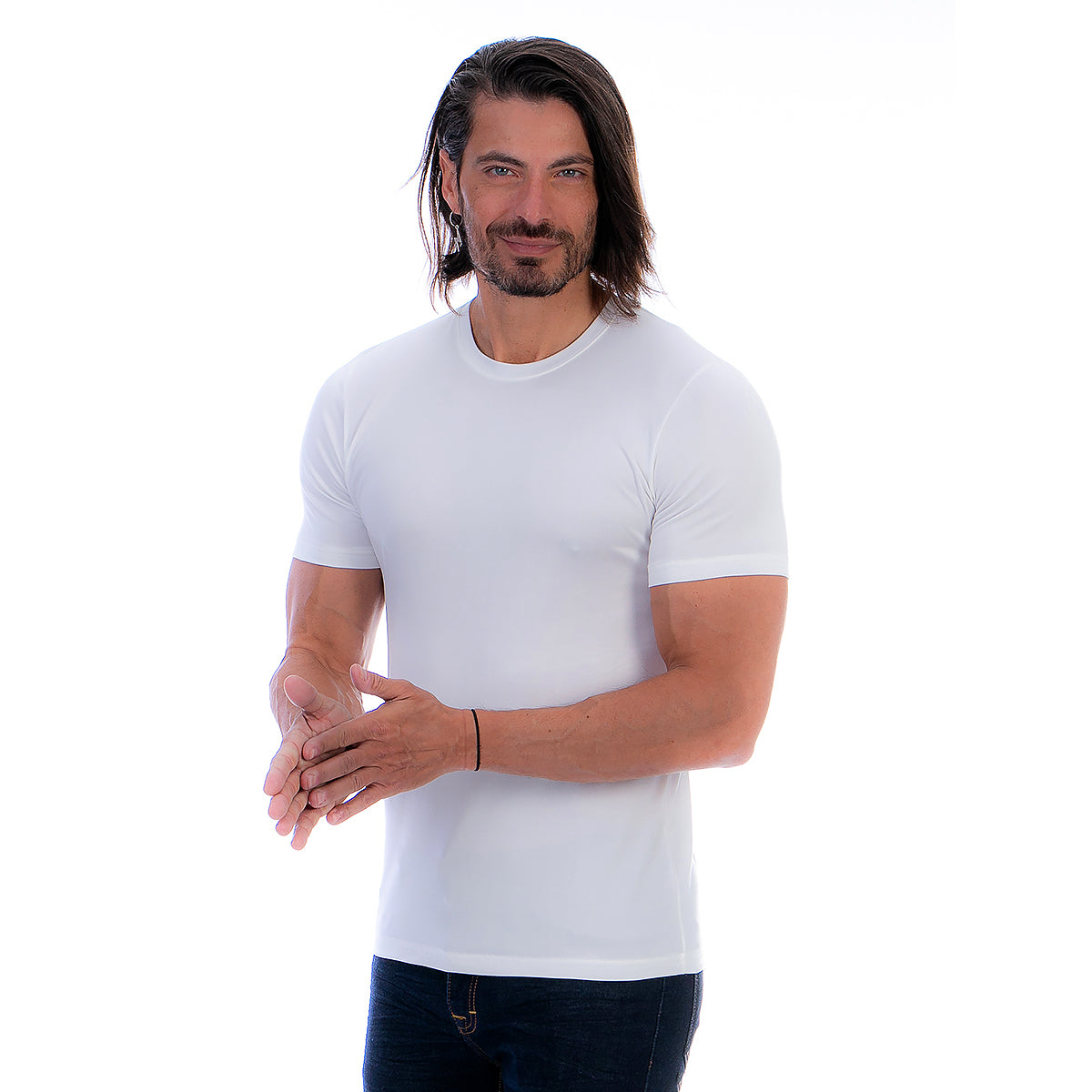 Playera Cuello Redondo Hombre Manga Corta Básica