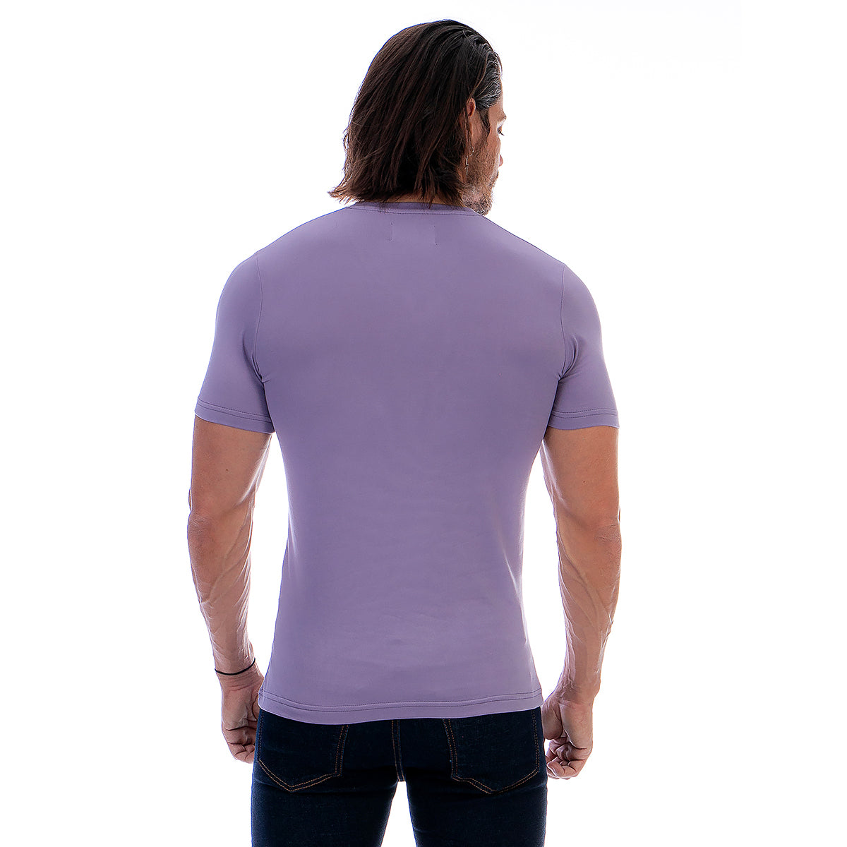 Playera Cuello En V Hombre Manga Corta Básica