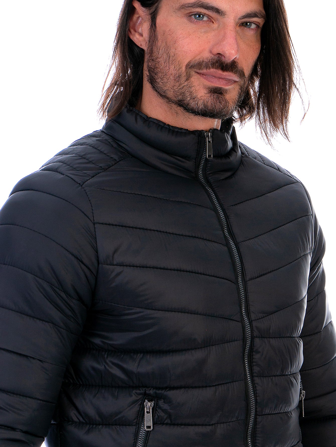 Chamarra Capitonada Para Hombre Con Forro De Peluche Fino