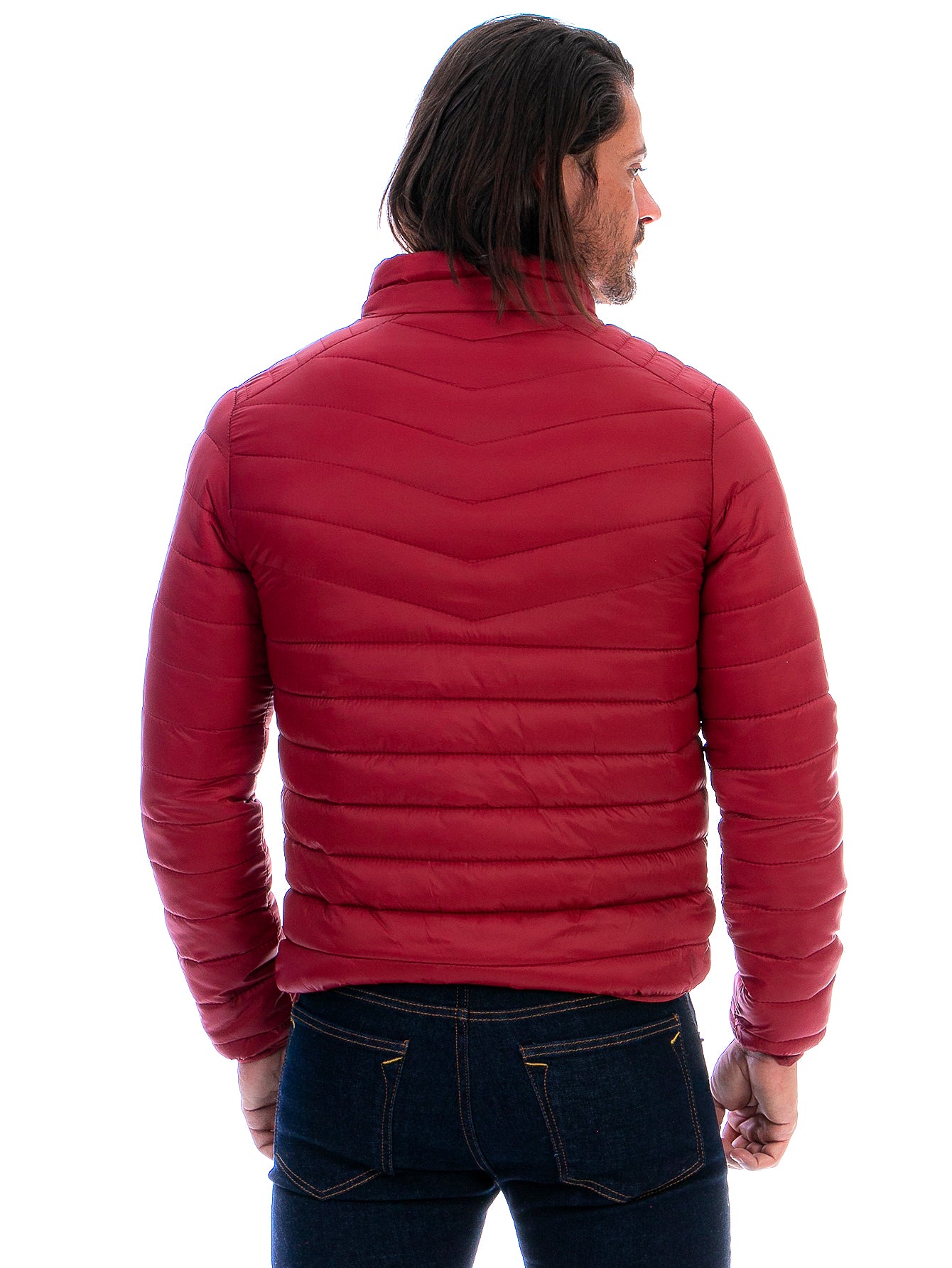 Chamarra Capitonada Para Hombre Con Forro De Peluche Fino