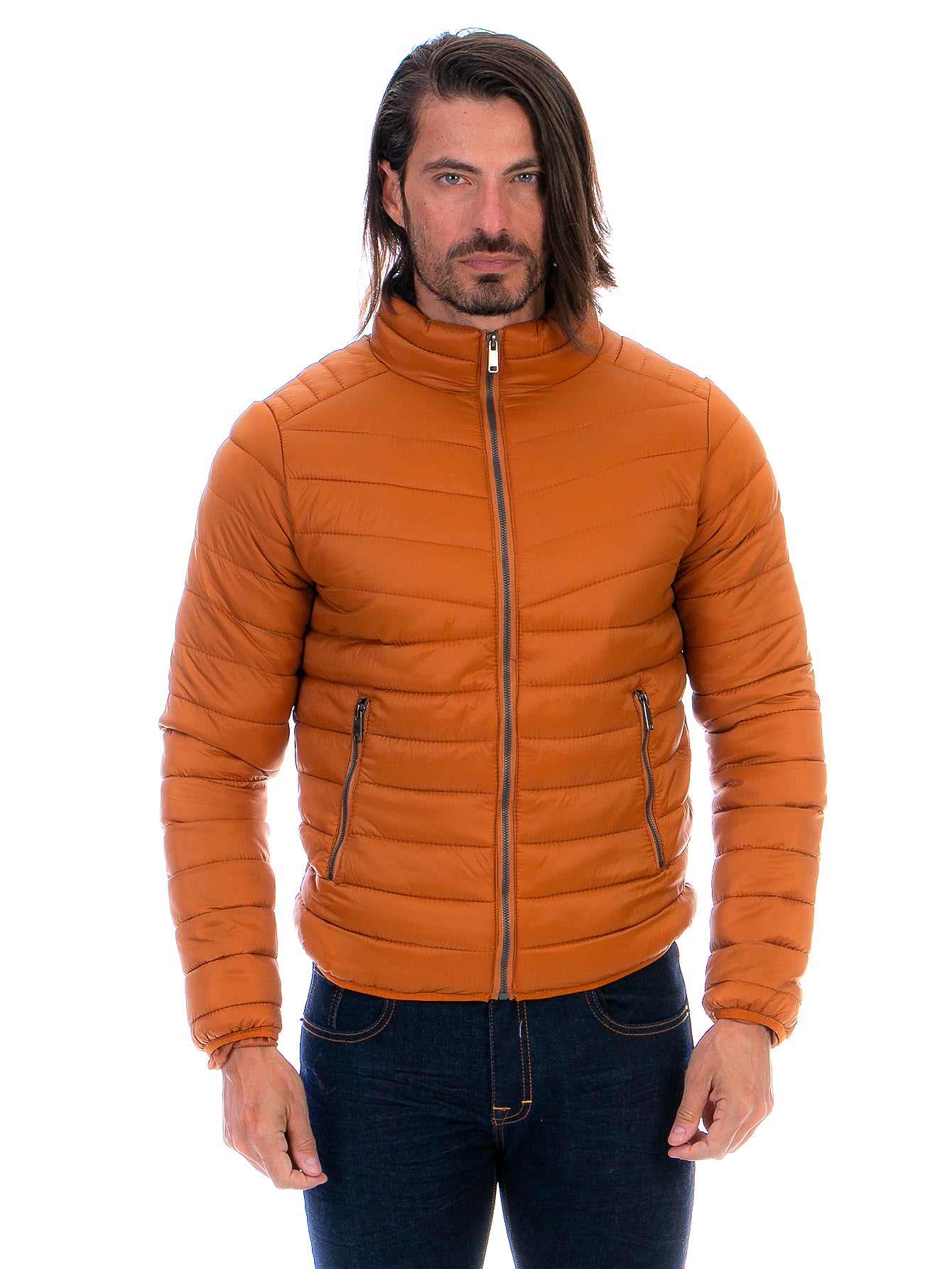 Chamarra Capitonada Para Hombre Con Forro De Peluche Fino