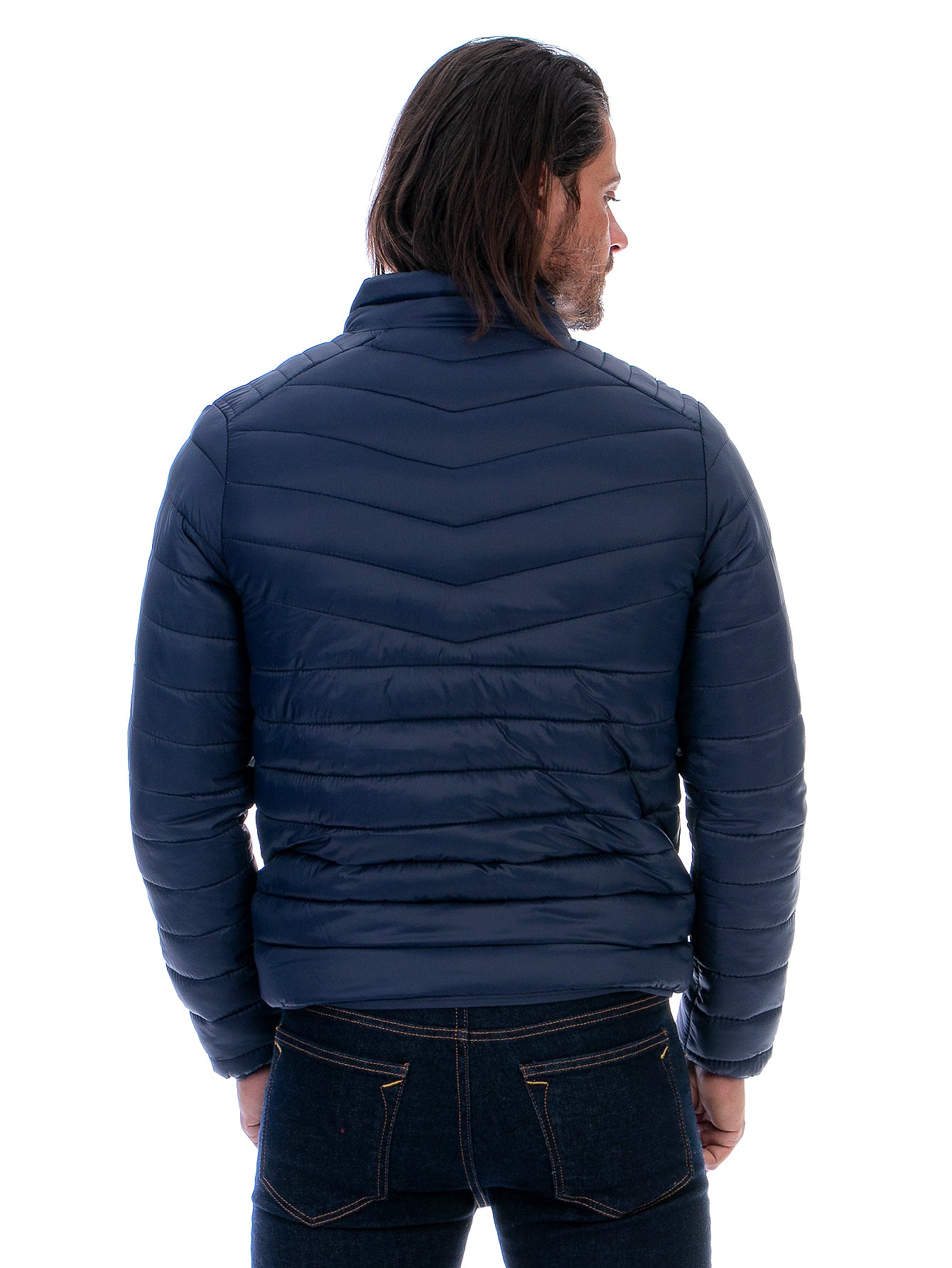 Chamarra Capitonada Para Hombre Con Forro De Peluche Fino