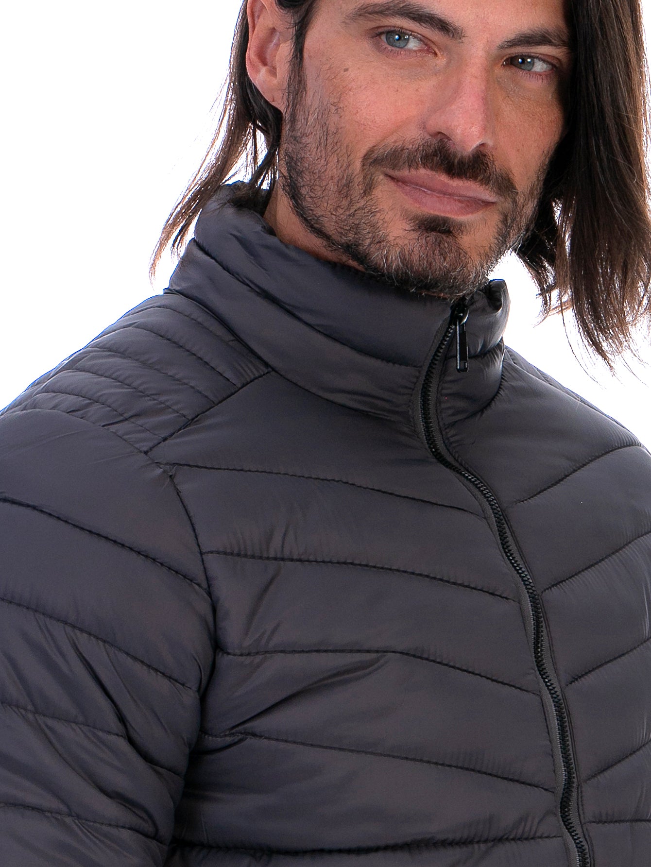 Chamarra Capitonada Para Hombre Con Forro De Peluche Fino