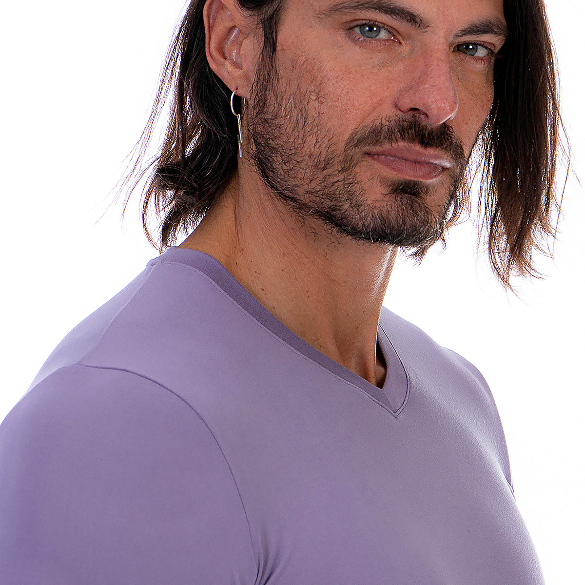 Playera Cuello En V Hombre Manga Corta Básica