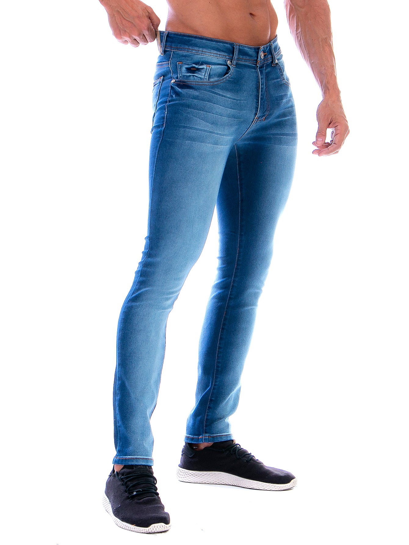 Pantalón Mezclilla Stretch Para Hombre Corte Skinny