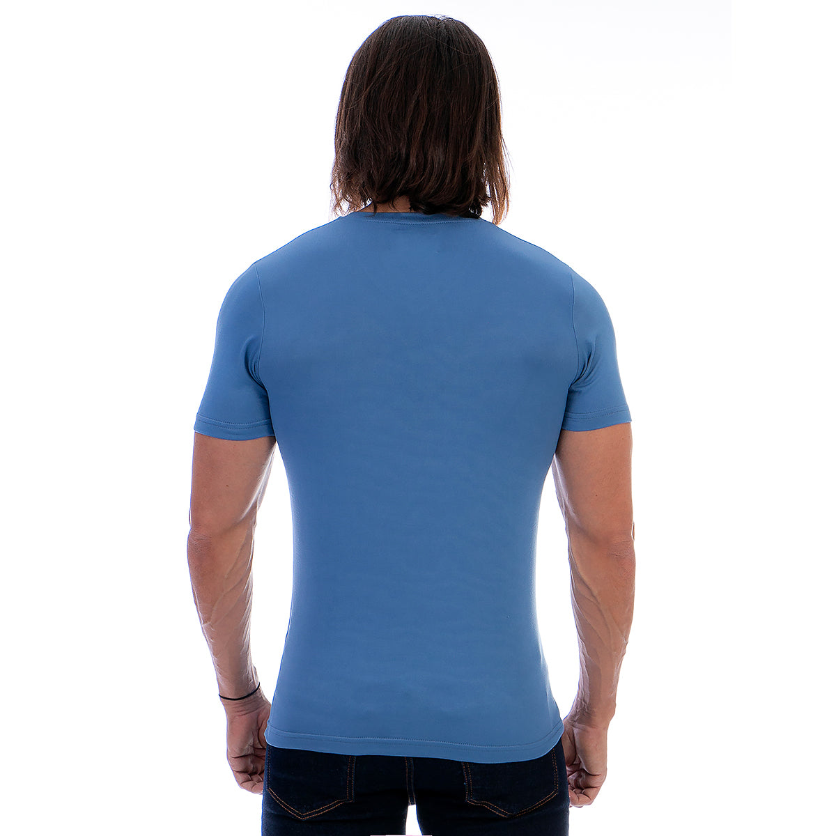 Playera Cuello En V Hombre Manga Corta Básica