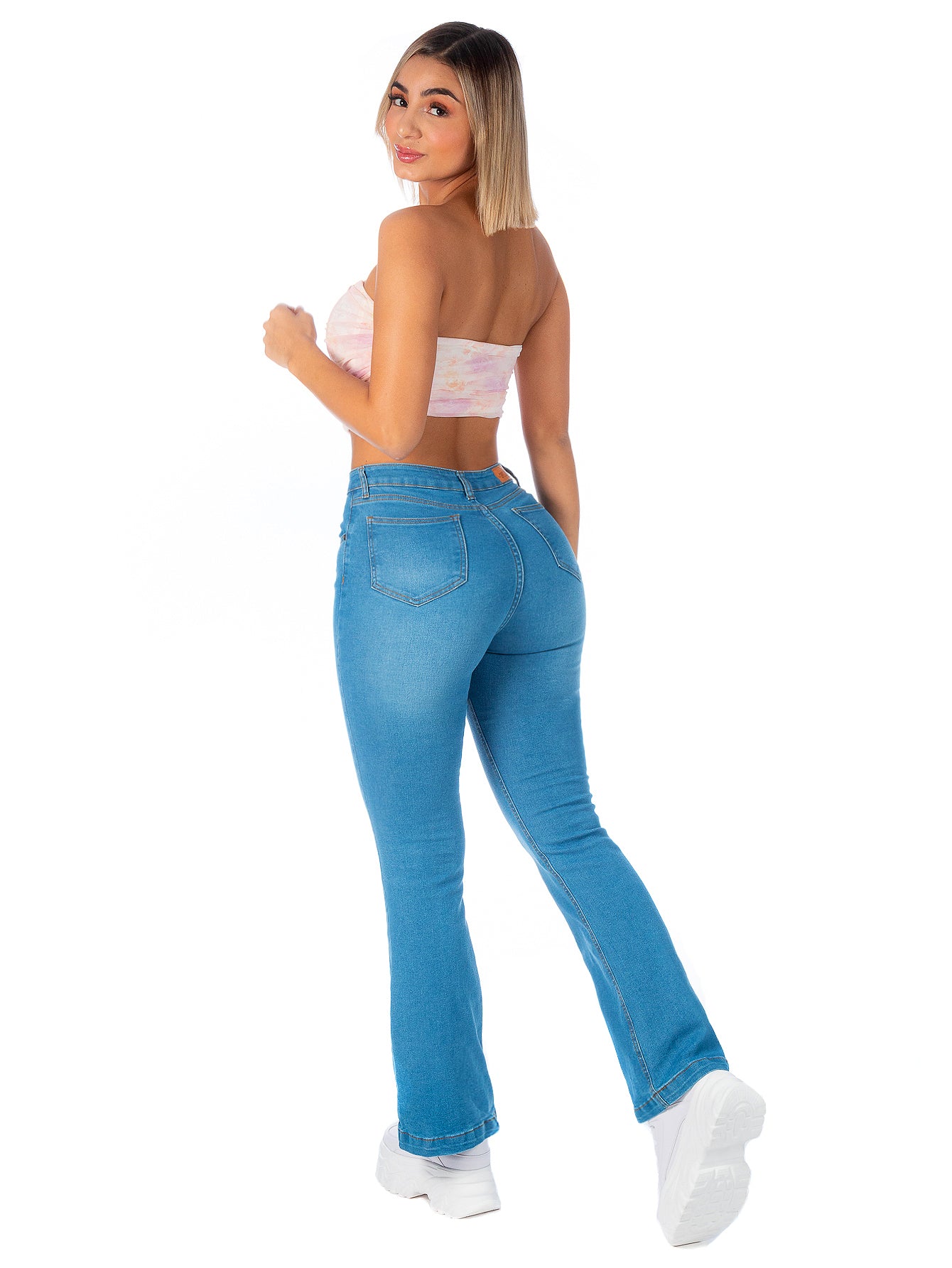 Pantalón Mezclilla Stretch Mujer Corte Campana