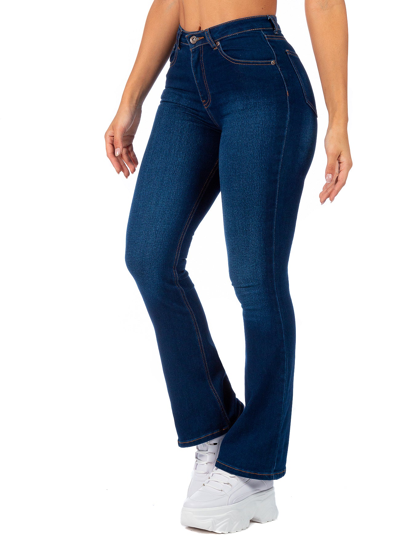 Pantalón Mezclilla Stretch Mujer Corte Campana