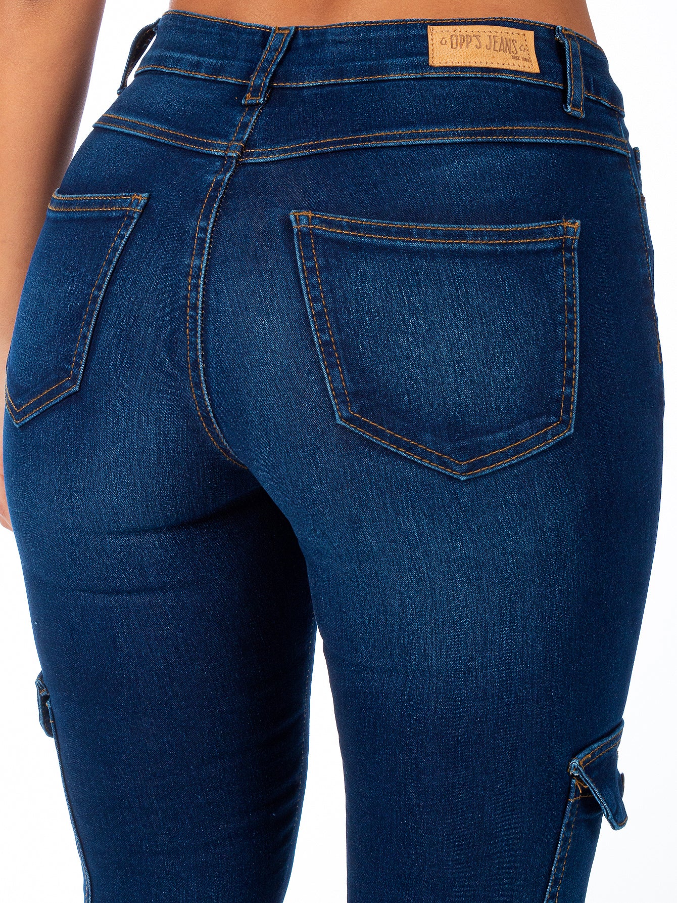 Pantalón Cargo Mezclilla Stretch Mujer Corte Campana