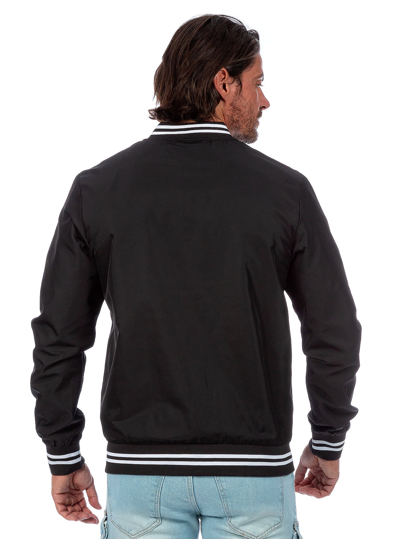 Chamarra Universitaria Para Hombre Con Bolsillos