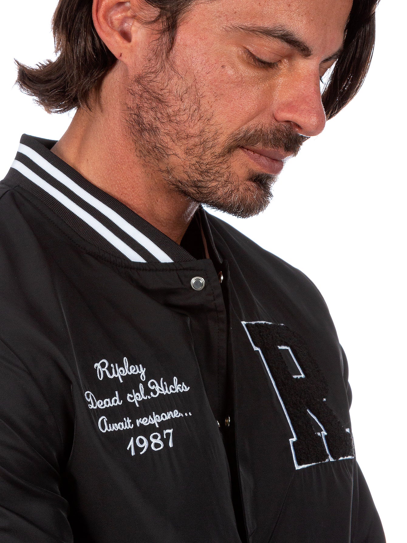 Chamarra Universitaria Para Hombre Con Bolsillos