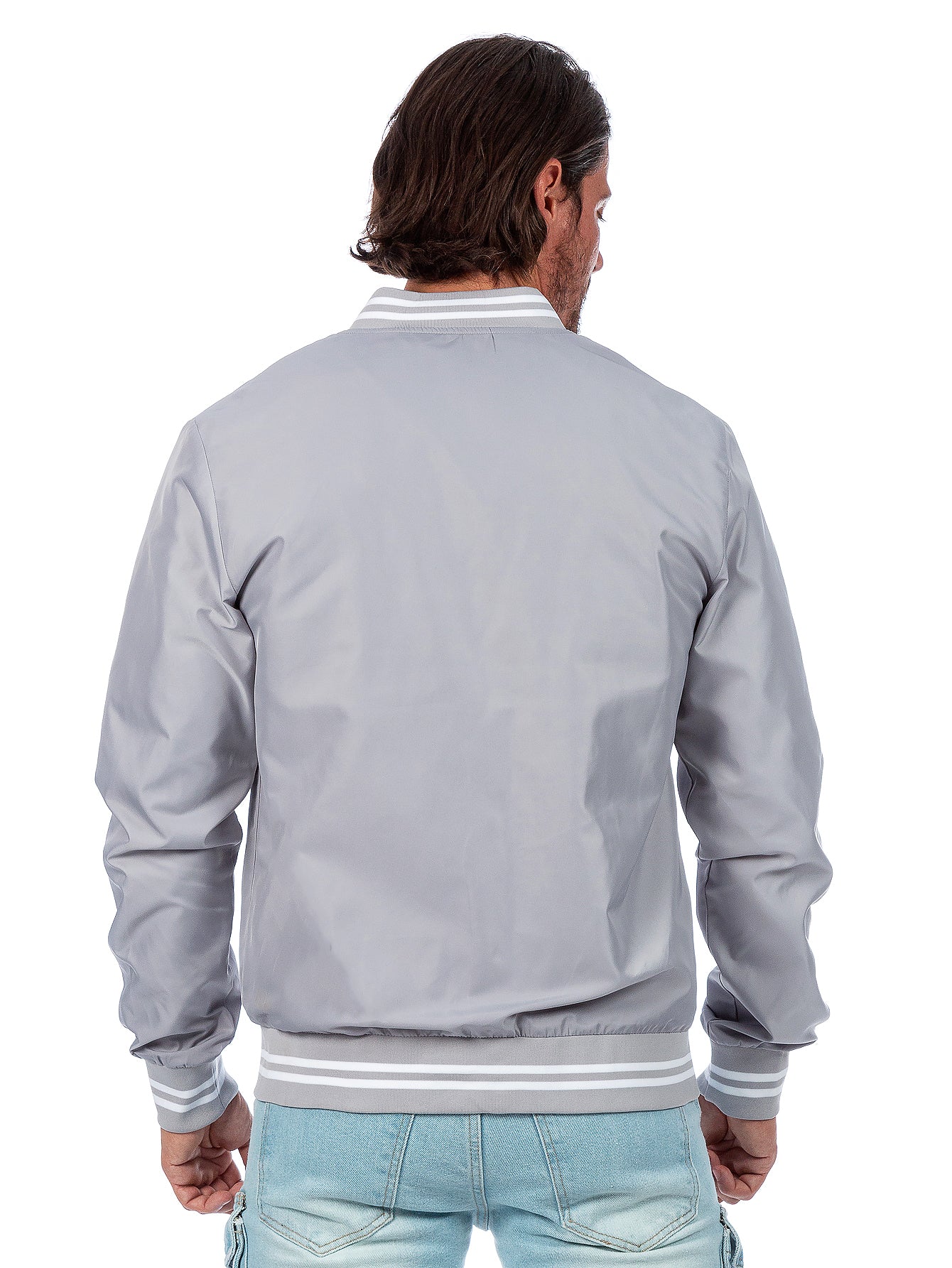 Chamarra Universitaria Para Hombre Con Bolsillos