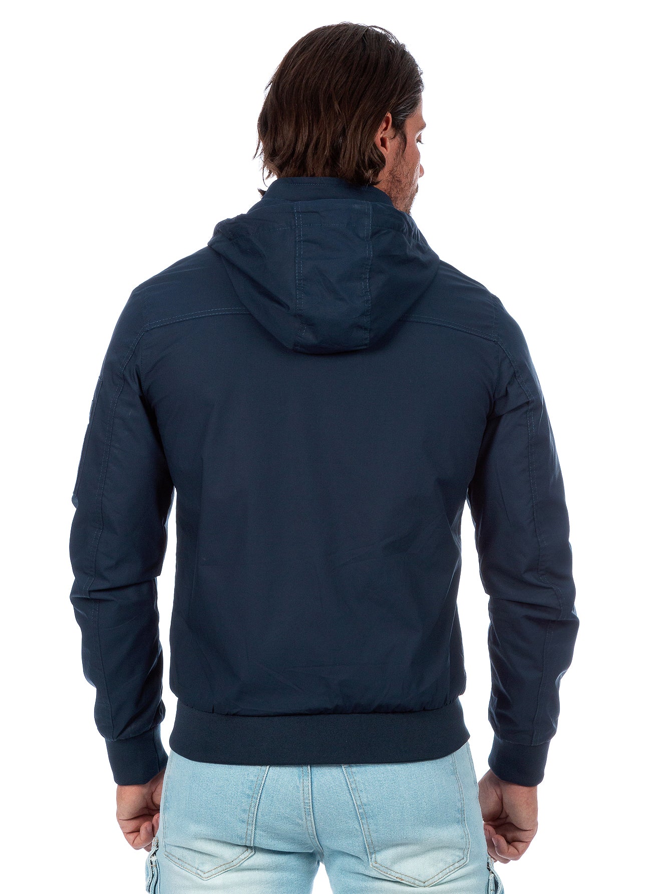 Chamarra De Algodón Para Hombre Con Capucha Desmontable