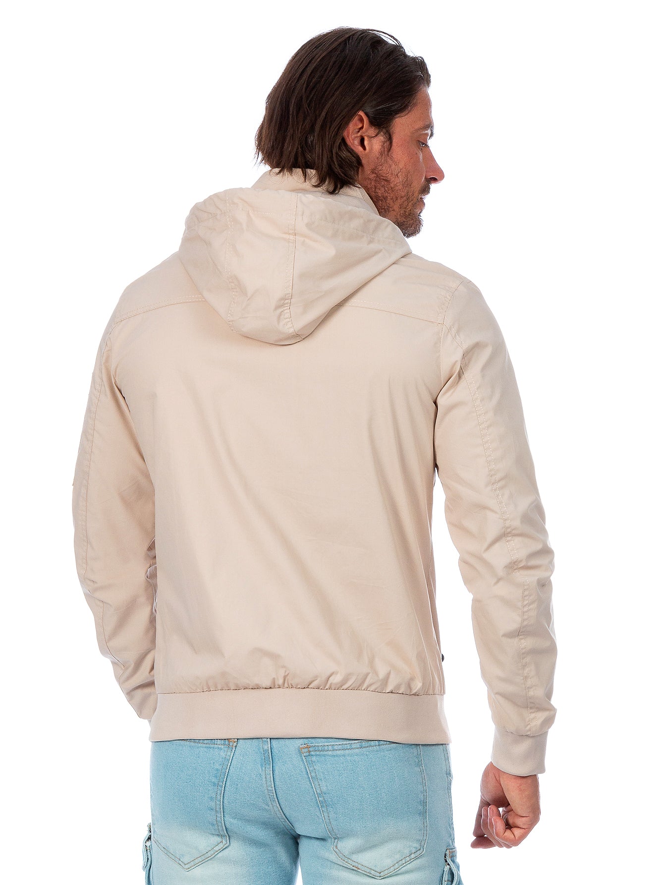 Chamarra De Algodón Para Hombre Con Capucha Desmontable